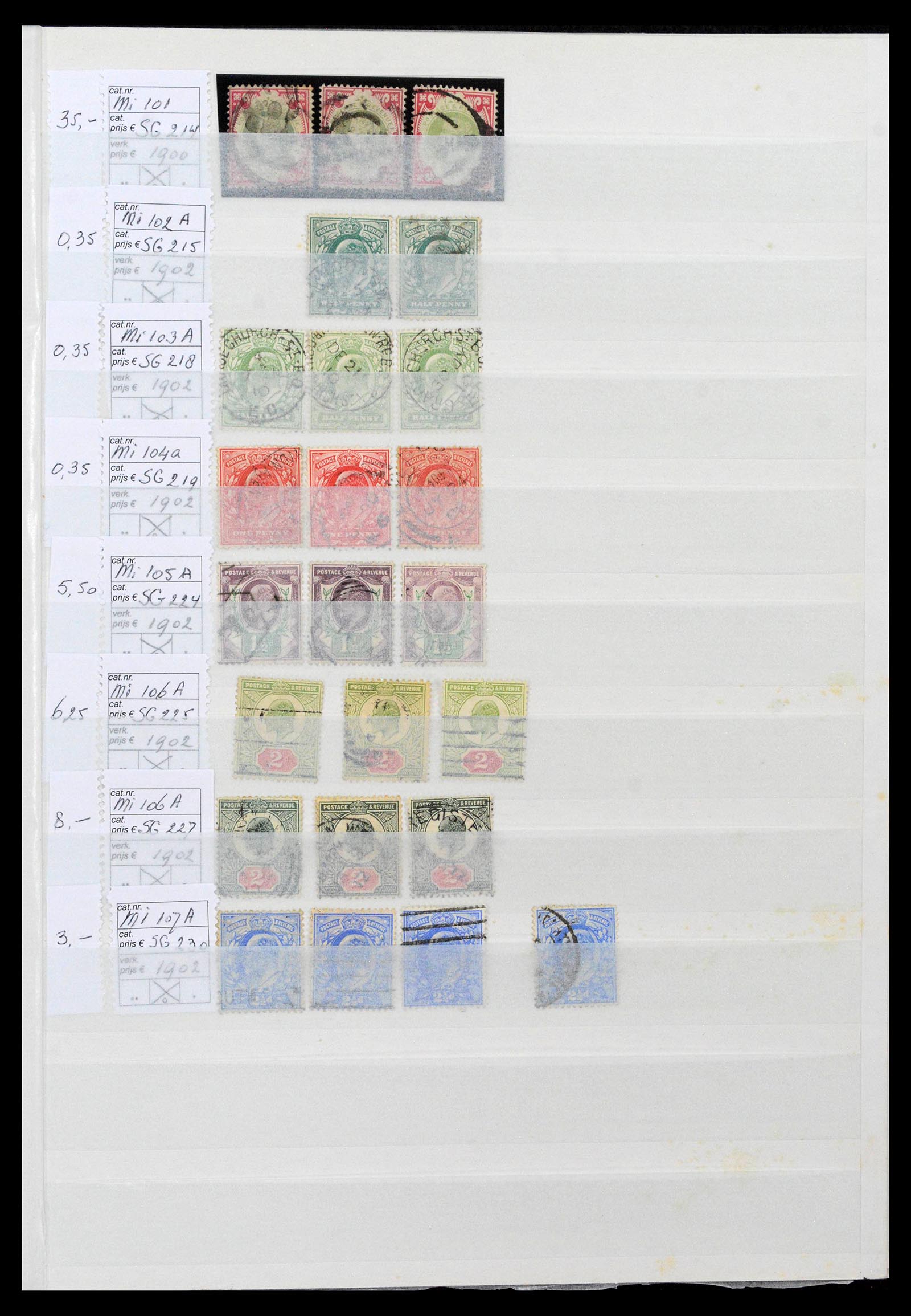38724 0011 - Postzegelverzameling 38724 Engeland 1840-1970.