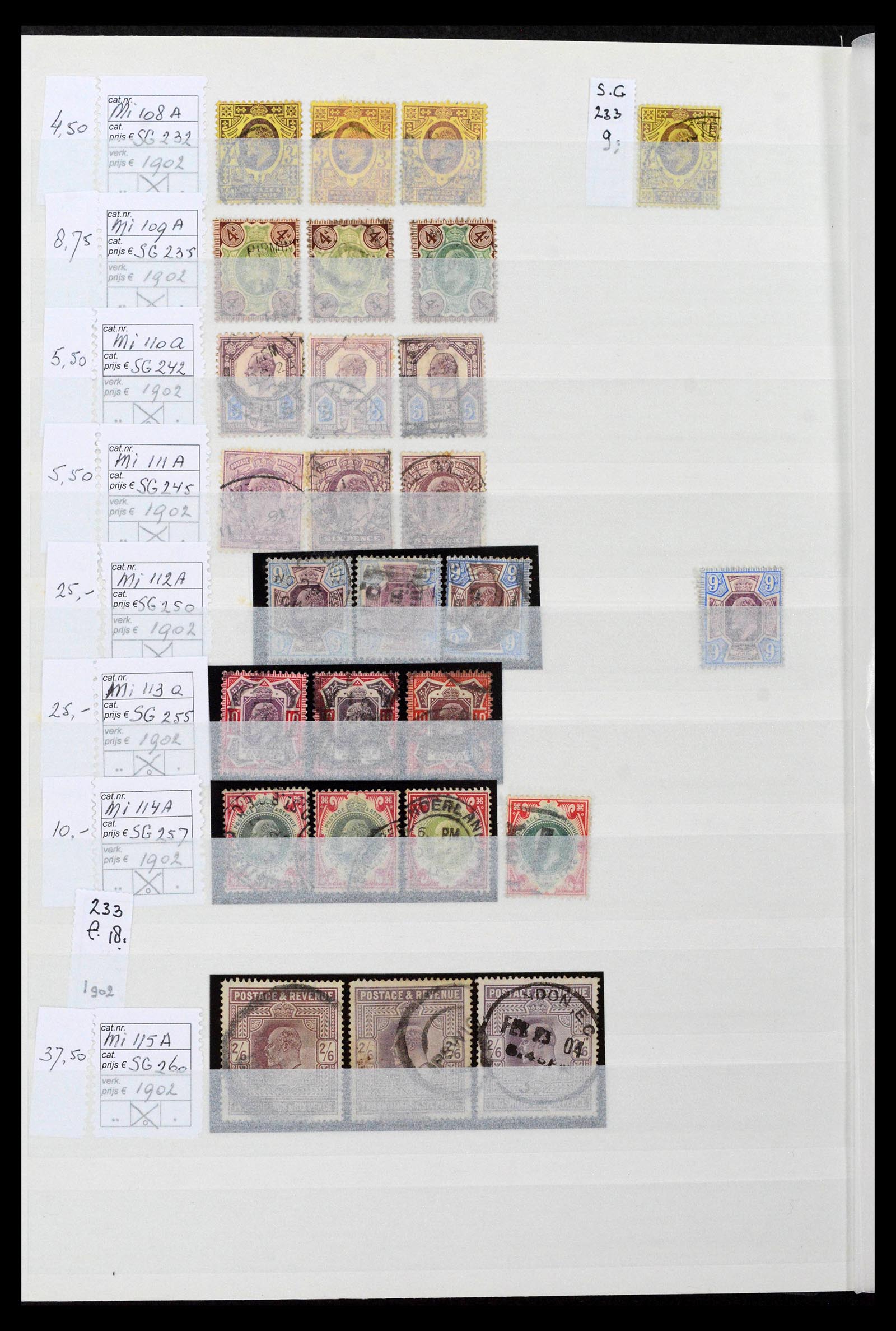 38724 0012 - Postzegelverzameling 38724 Engeland 1840-1970.