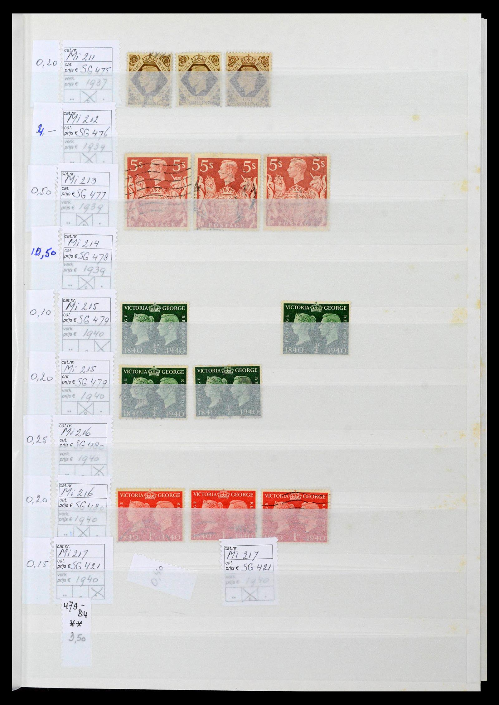 38724 0029 - Postzegelverzameling 38724 Engeland 1840-1970.