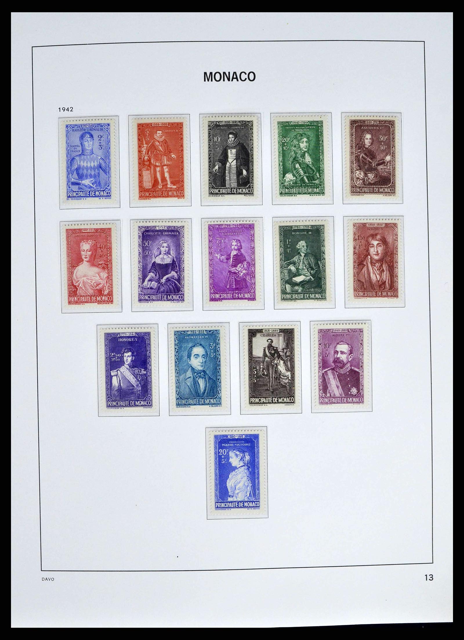 38725 0013 - Postzegelverzameling 38725 Monaco 1885-1997.
