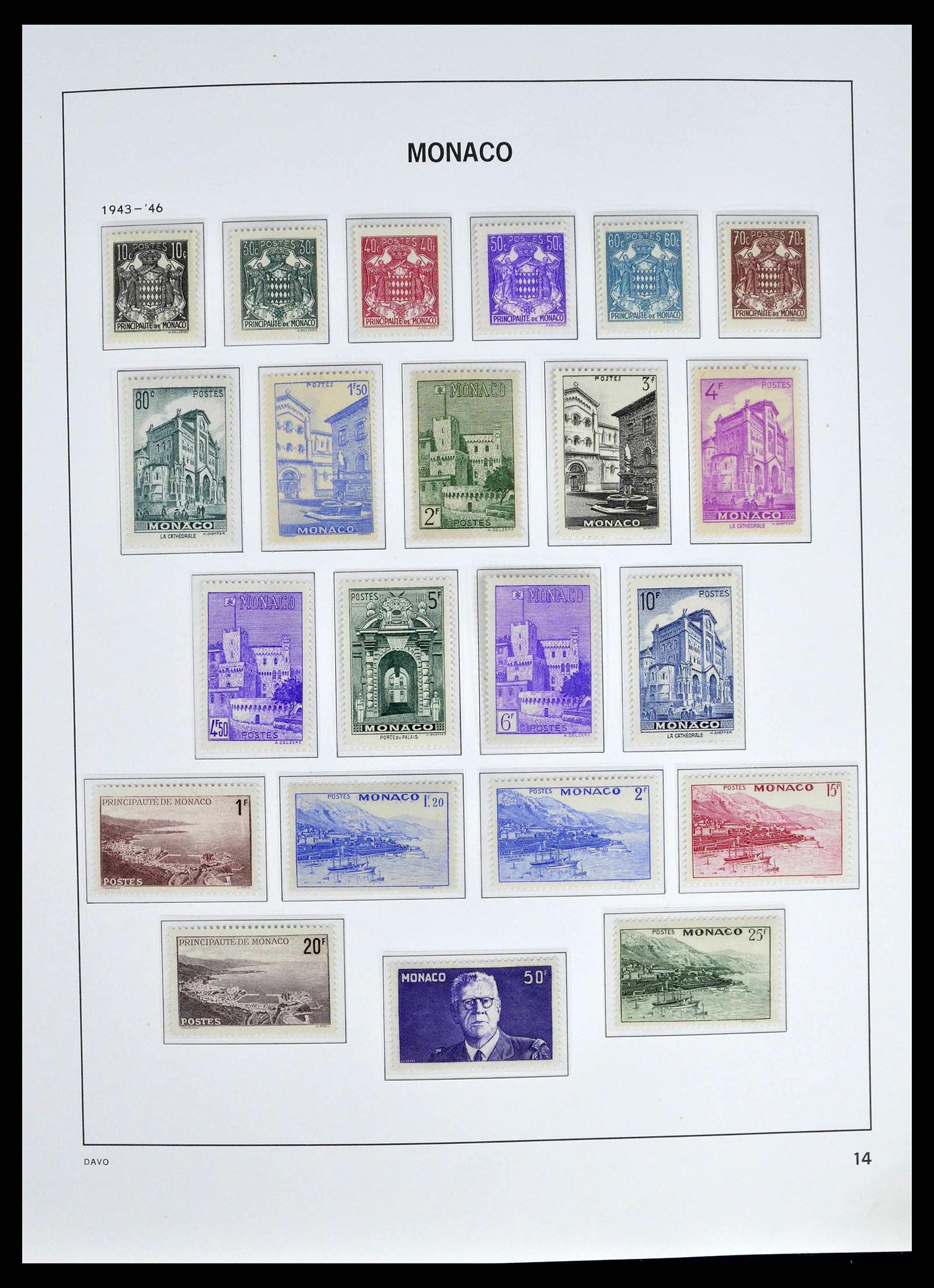 38725 0014 - Postzegelverzameling 38725 Monaco 1885-1997.