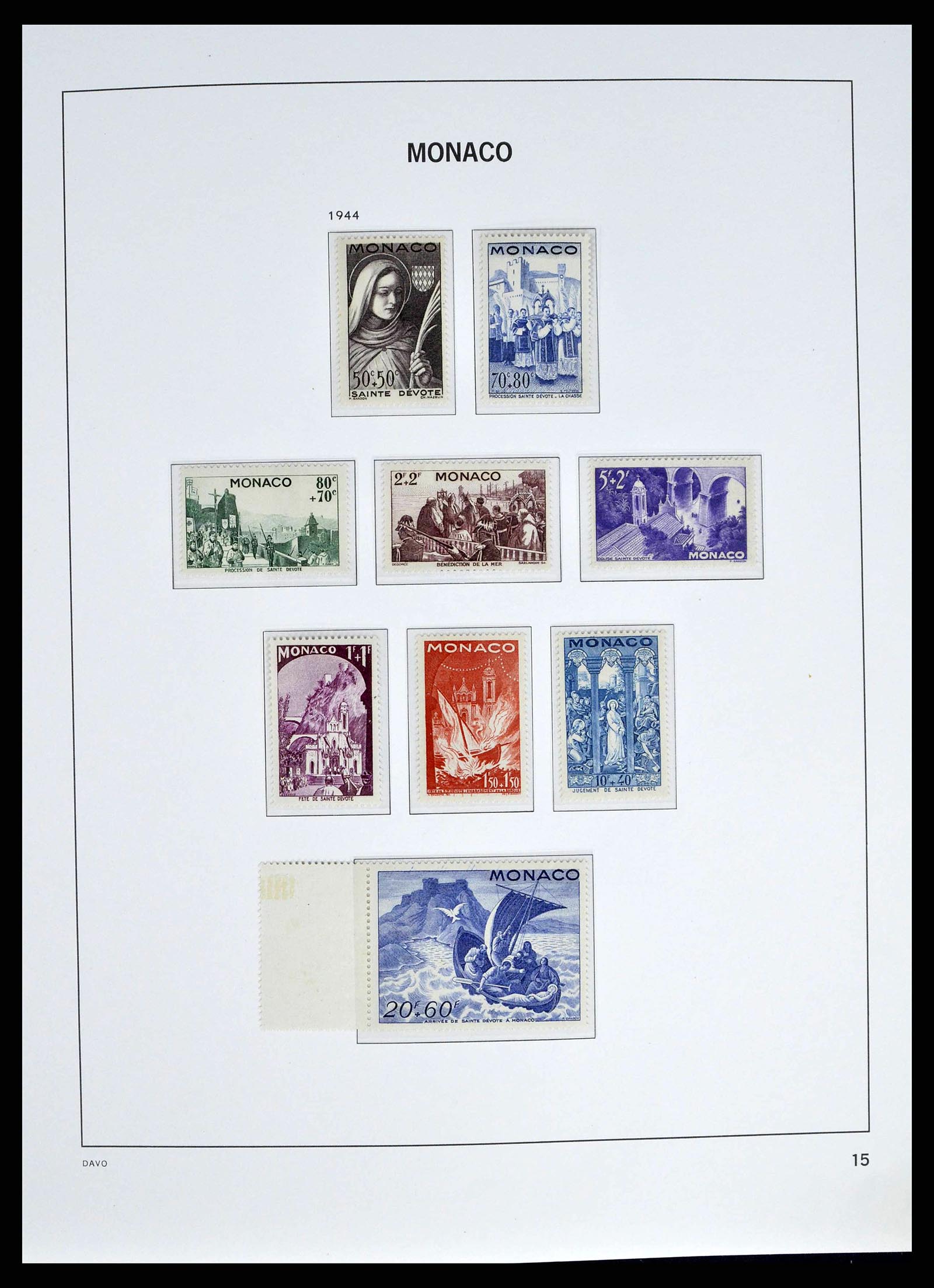 38725 0015 - Postzegelverzameling 38725 Monaco 1885-1997.
