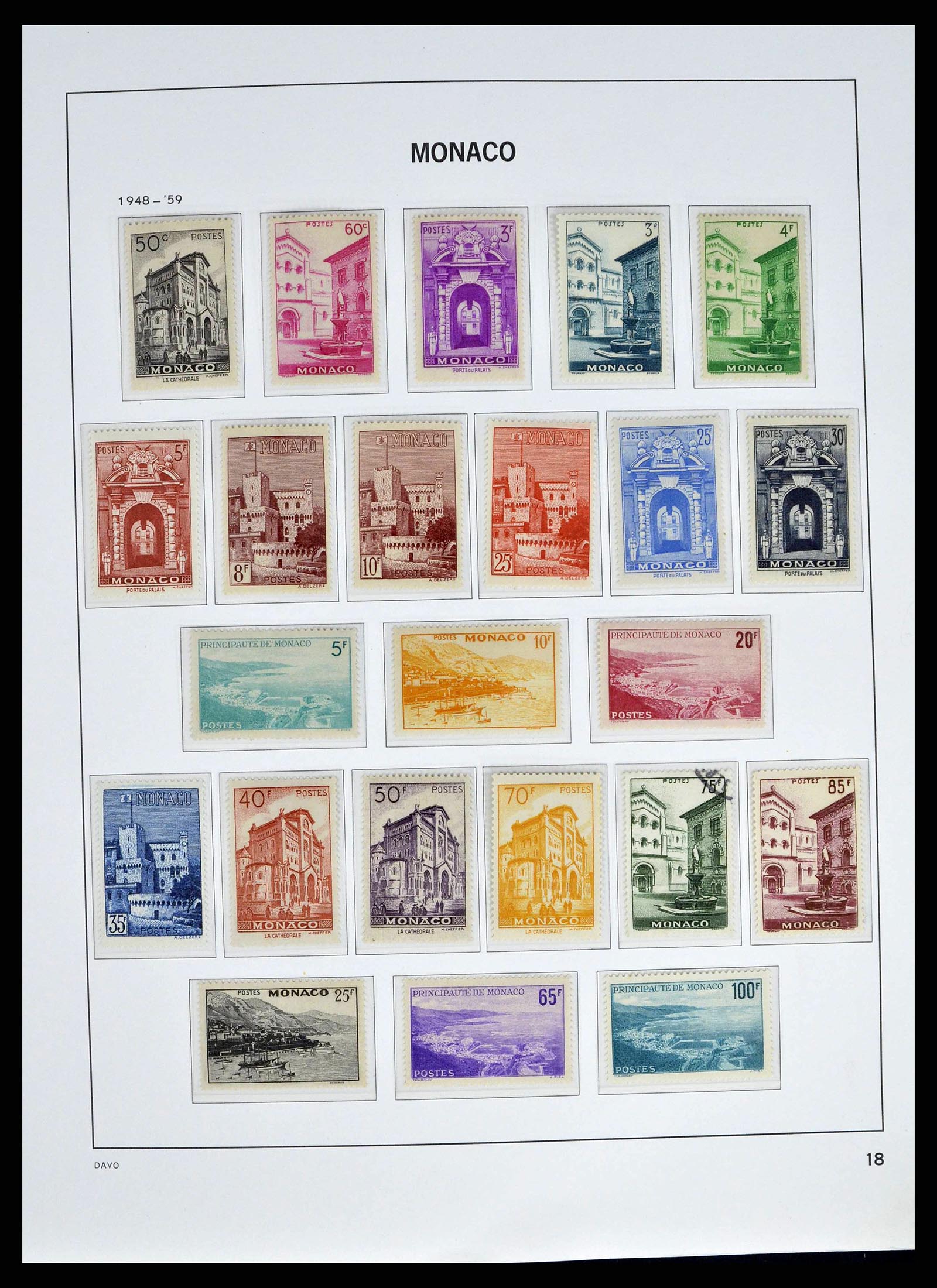 38725 0018 - Postzegelverzameling 38725 Monaco 1885-1997.