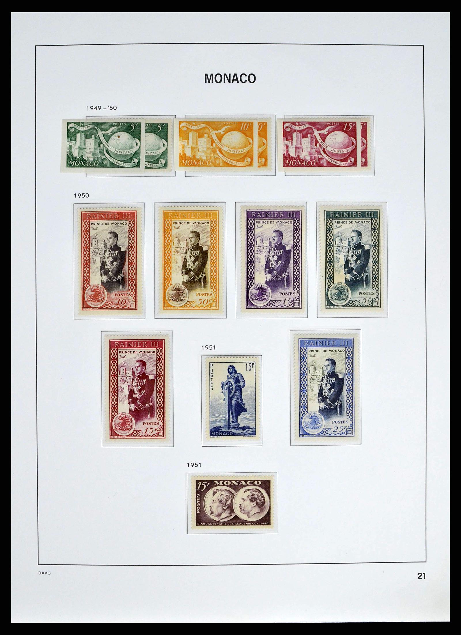 38725 0021 - Postzegelverzameling 38725 Monaco 1885-1997.