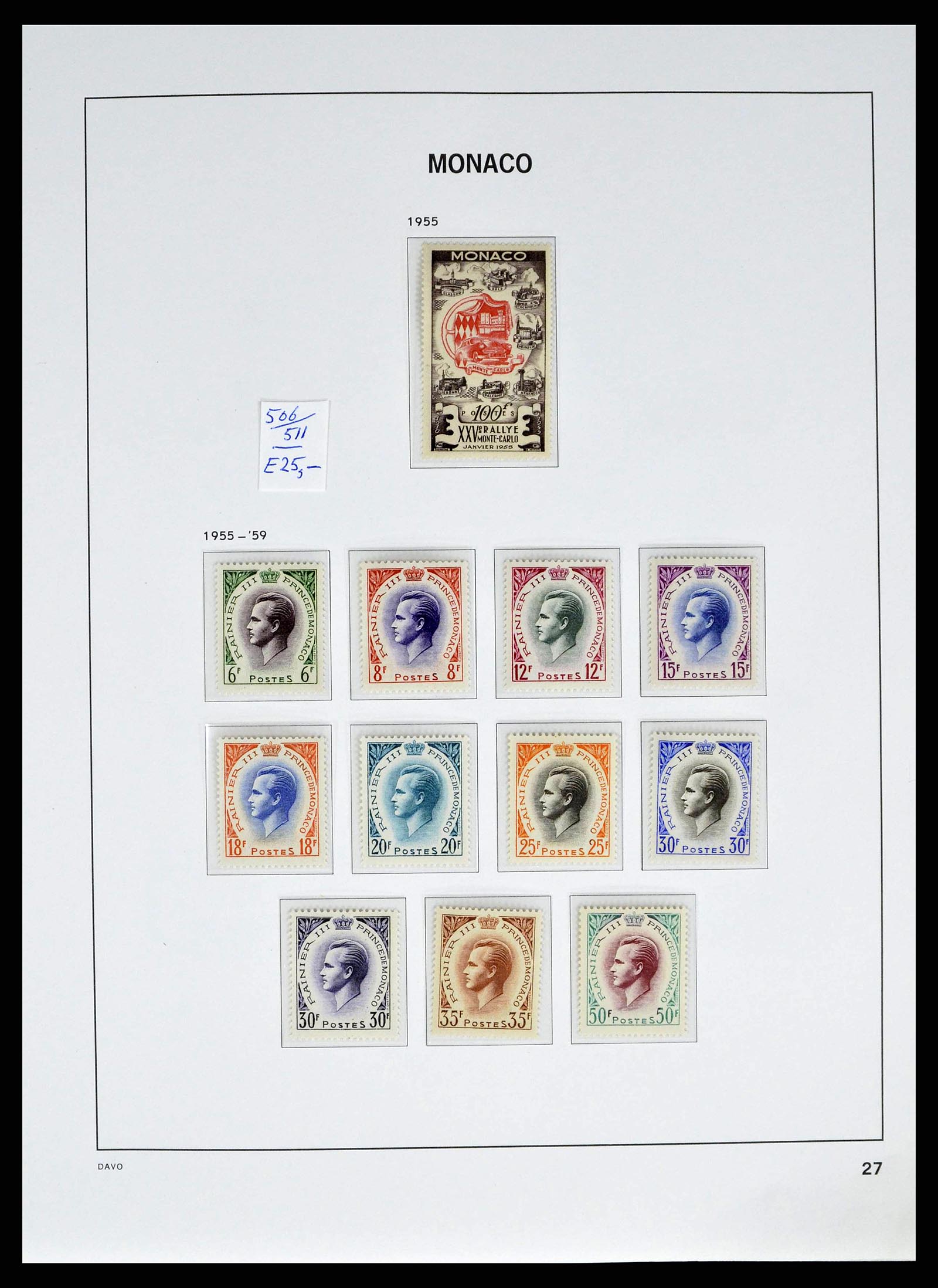 38725 0027 - Postzegelverzameling 38725 Monaco 1885-1997.