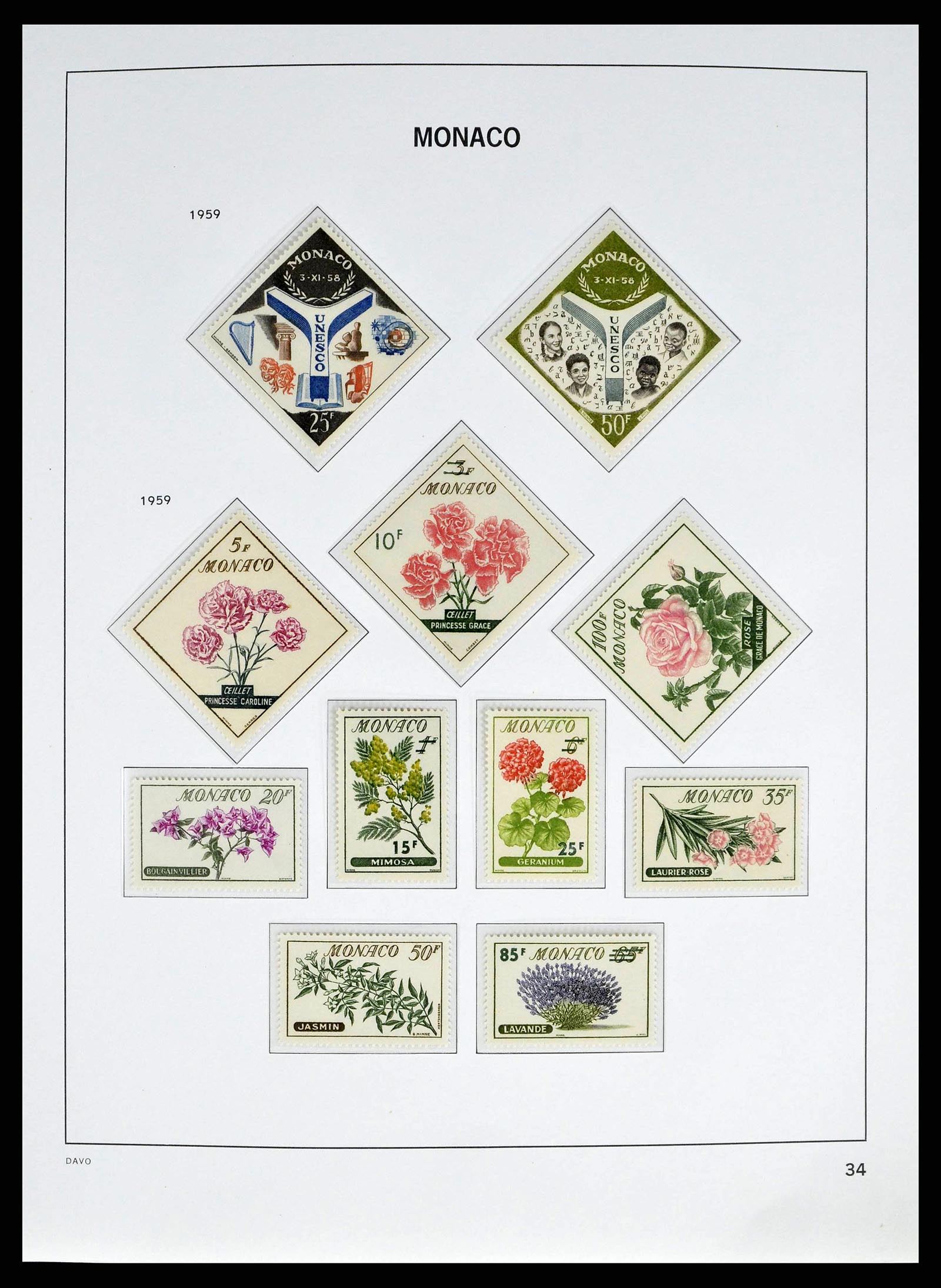 38725 0034 - Postzegelverzameling 38725 Monaco 1885-1997.