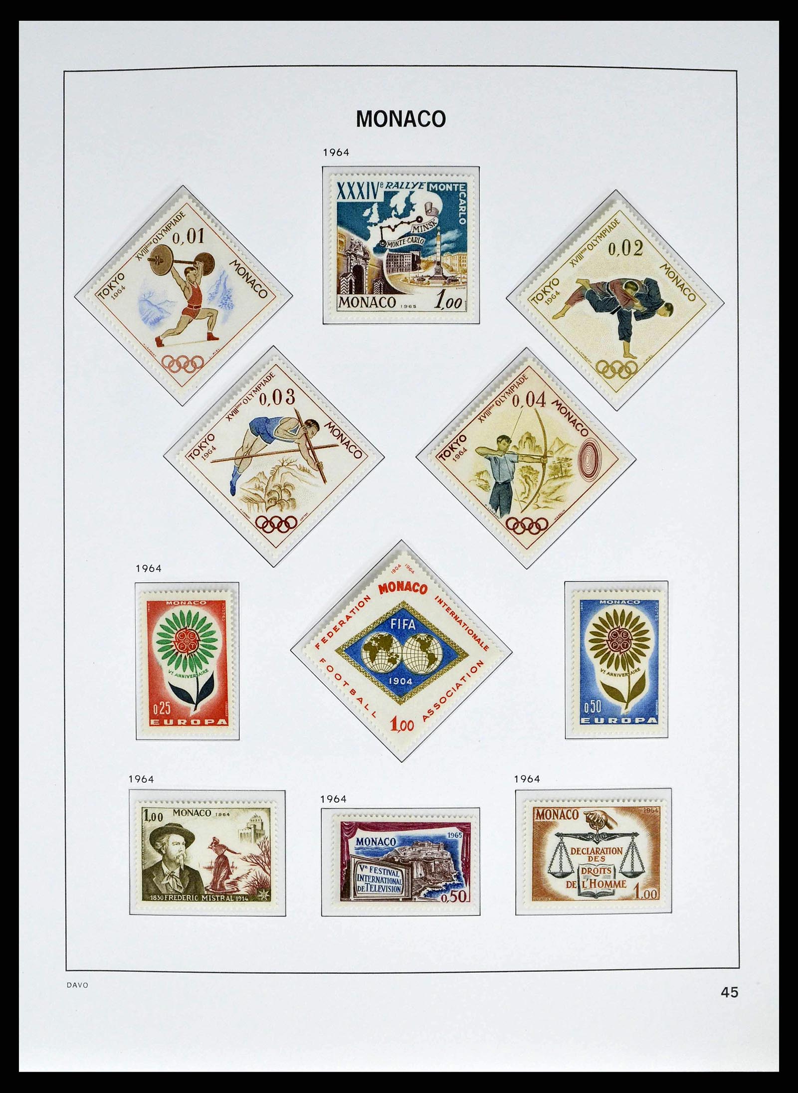 38725 0045 - Stamp collection 38725 Monaco 1885-1997.