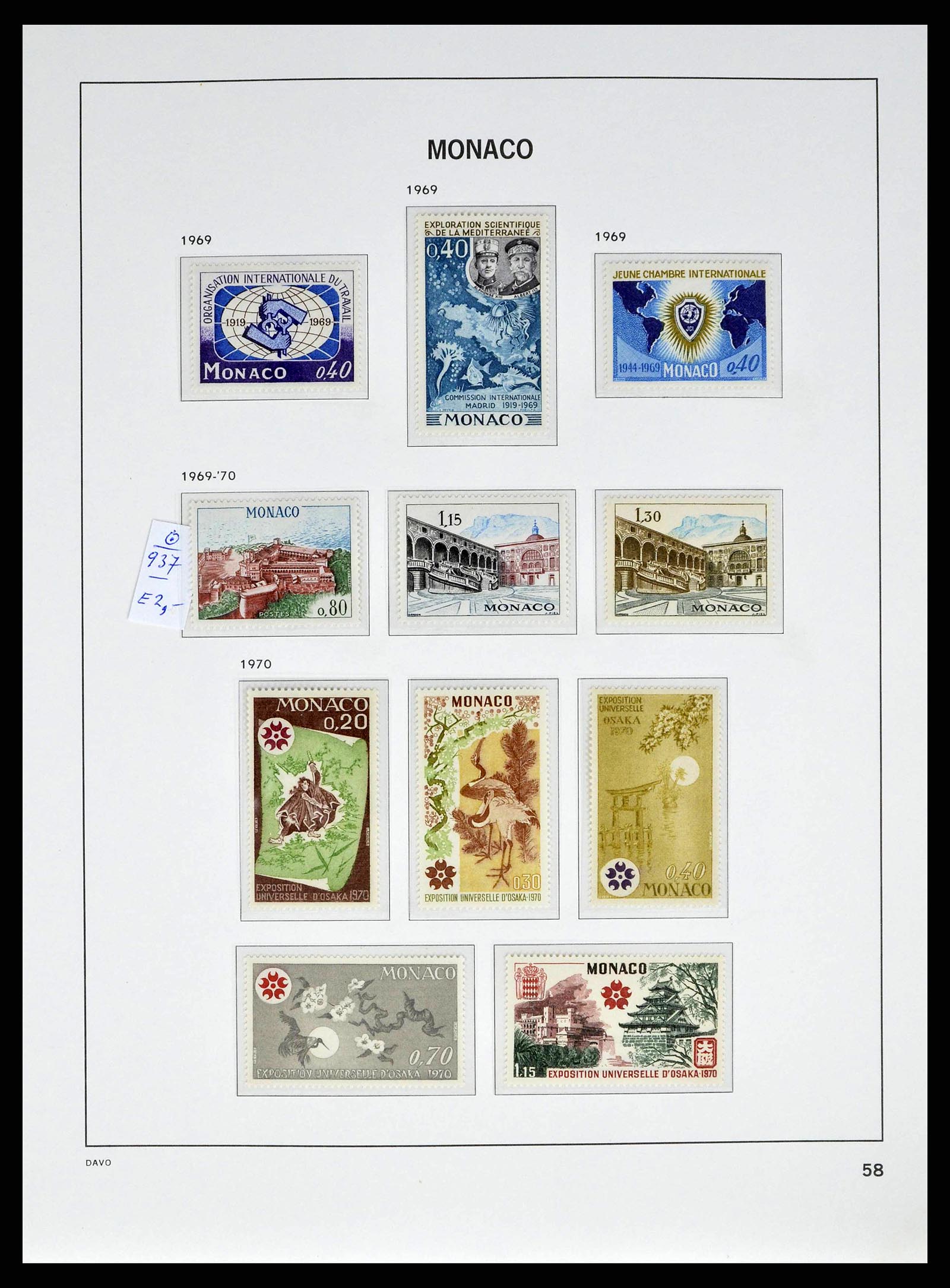 38725 0058 - Stamp collection 38725 Monaco 1885-1997.