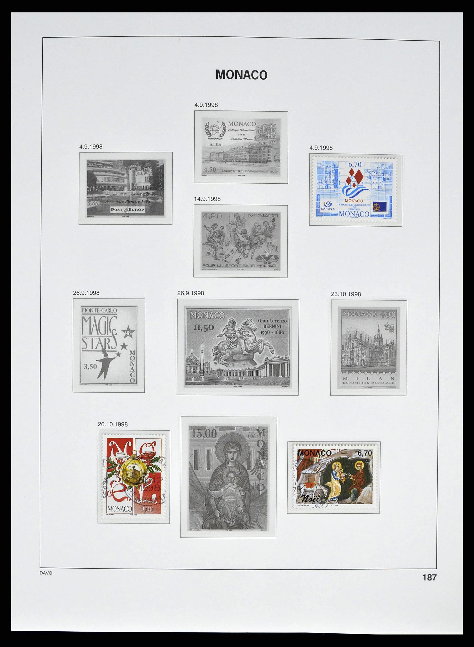 38725 0244 - Stamp collection 38725 Monaco 1885-1997.