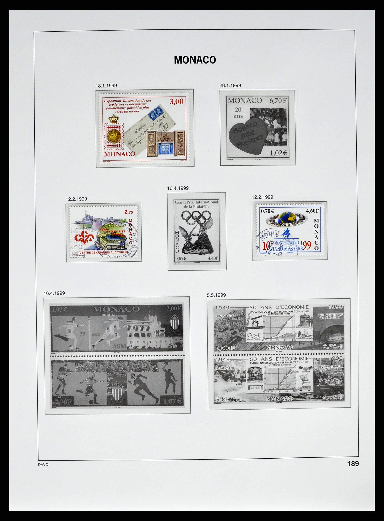 38725 0246 - Stamp collection 38725 Monaco 1885-1997.