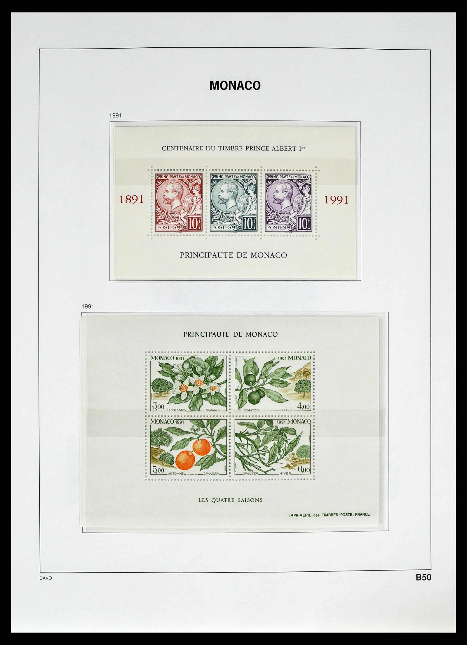 38725 0270 - Stamp collection 38725 Monaco 1885-1997.