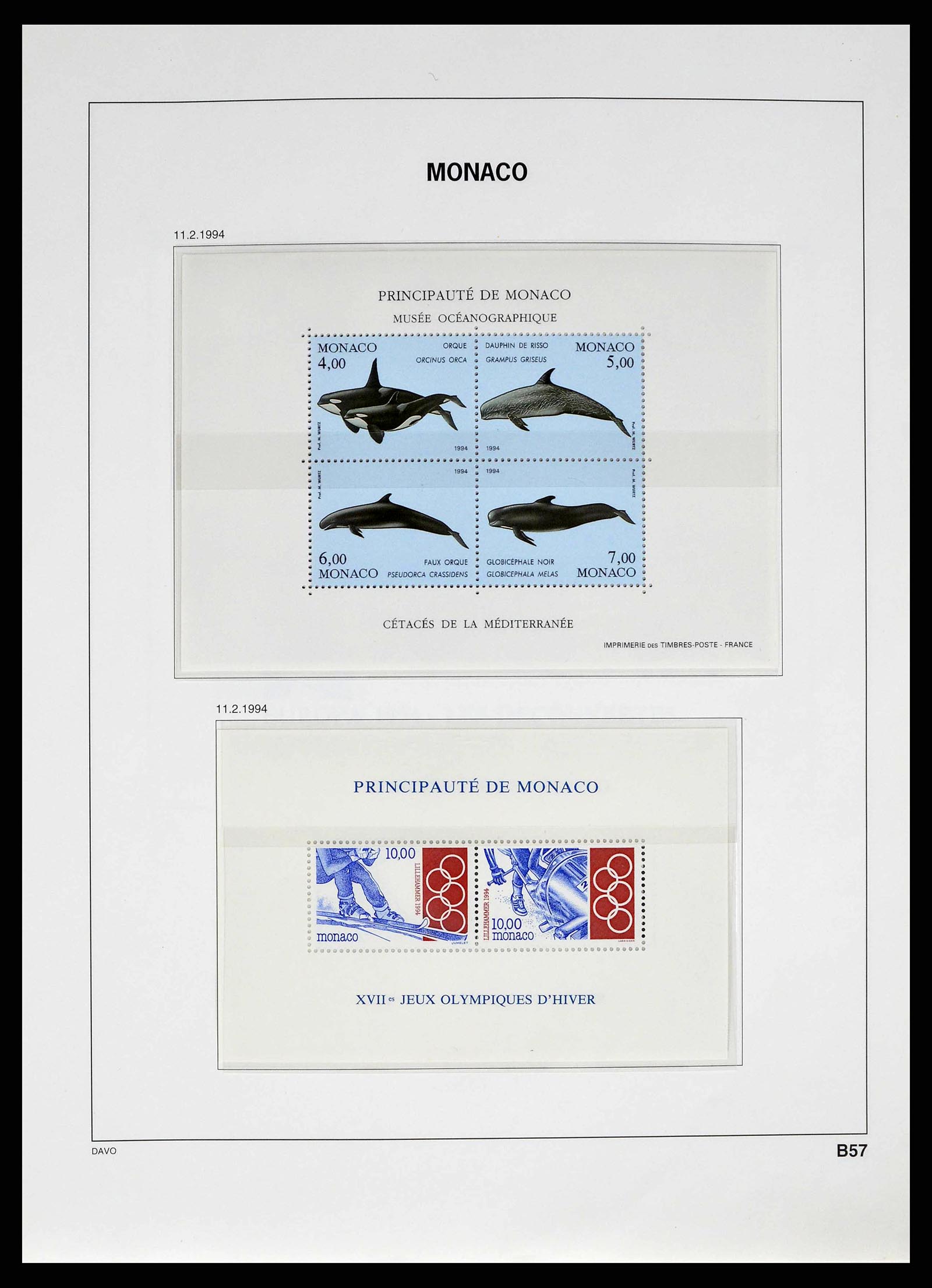 38725 0276 - Stamp collection 38725 Monaco 1885-1997.