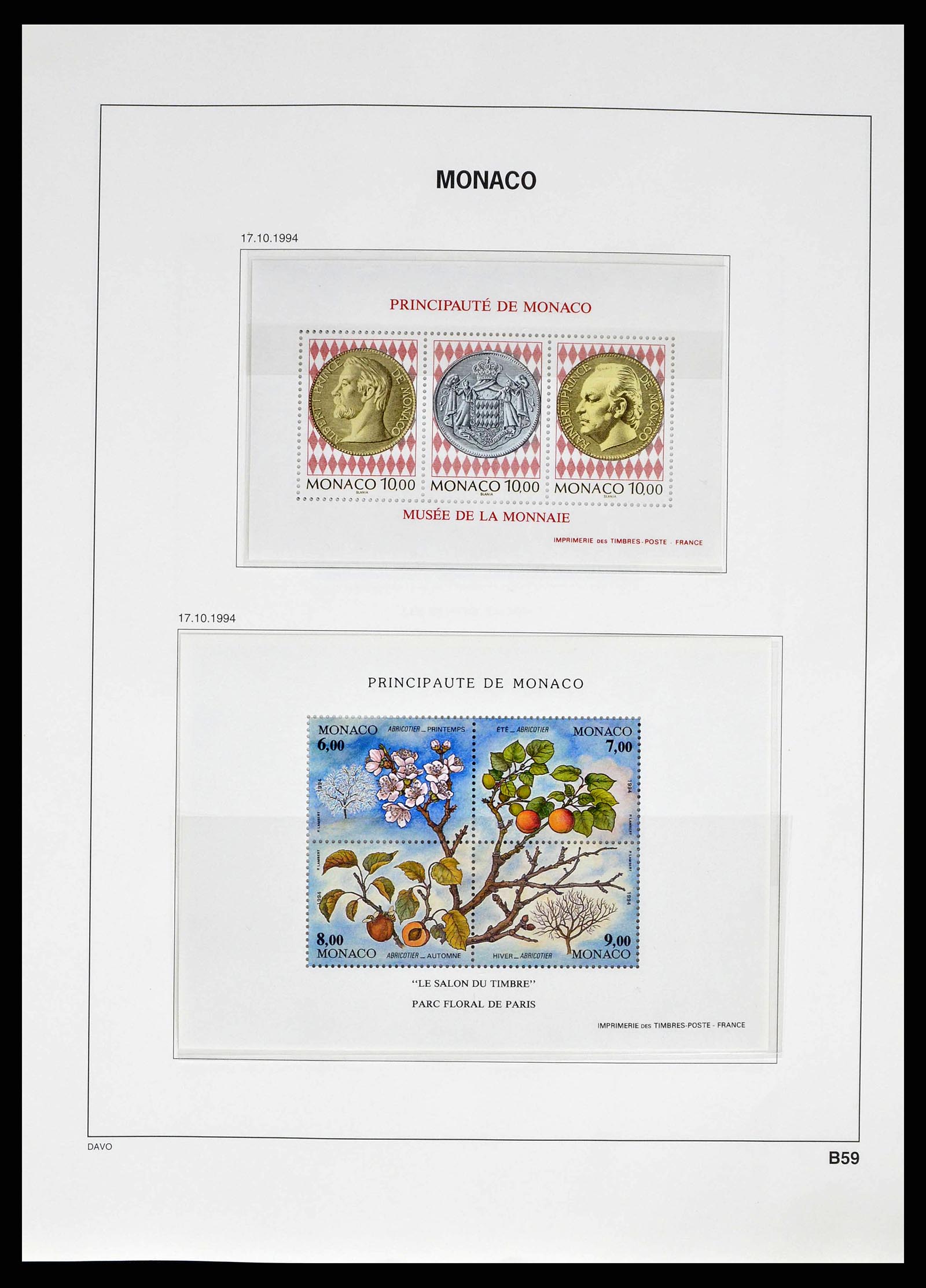 38725 0278 - Stamp collection 38725 Monaco 1885-1997.