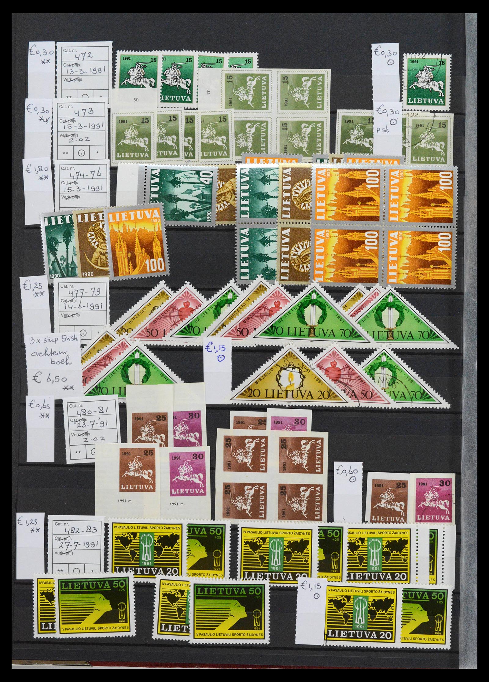38728 0002 - Postzegelverzameling 38728 Litouwen 1991-2022!