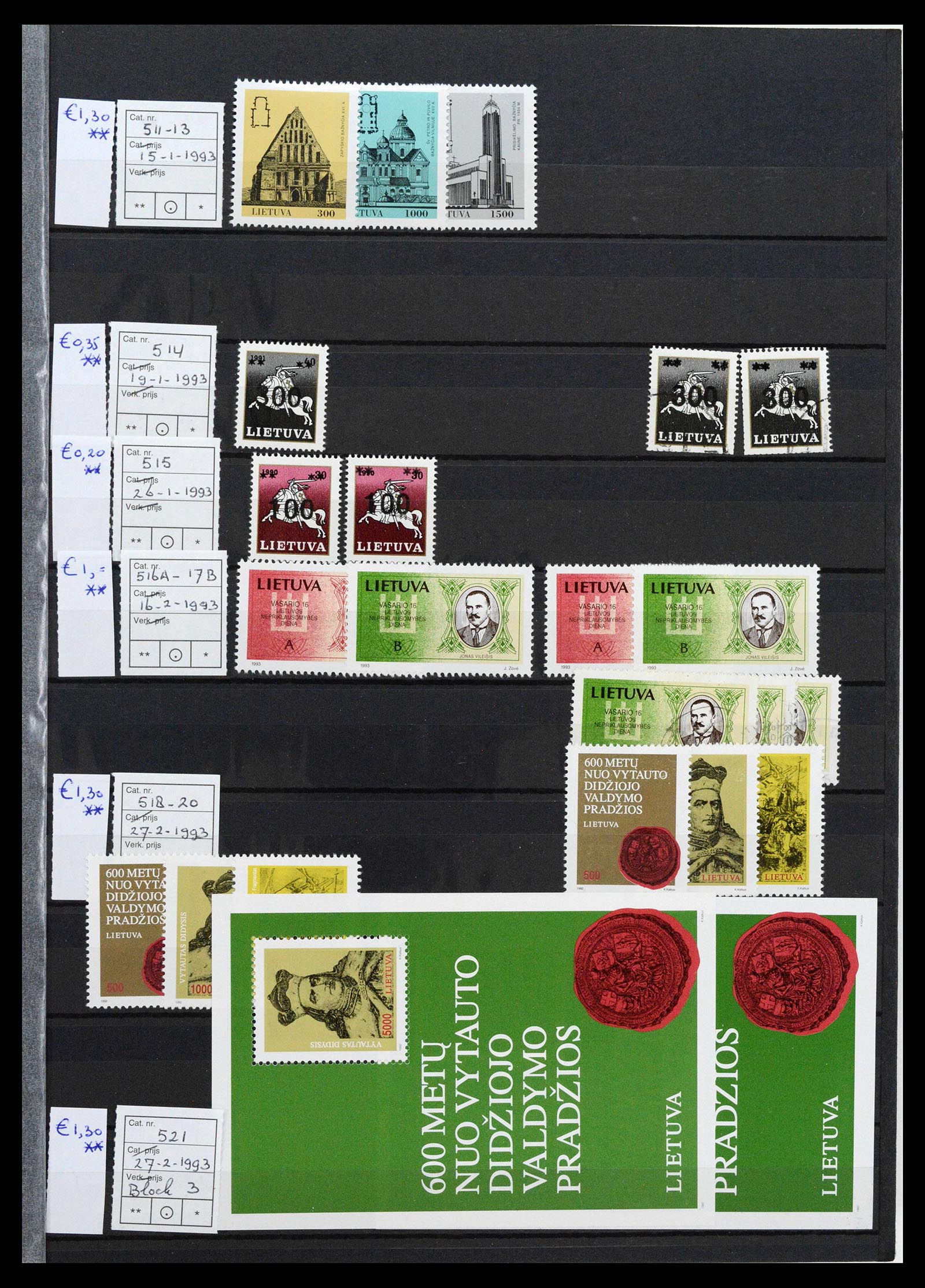 38728 0005 - Postzegelverzameling 38728 Litouwen 1991-2022!