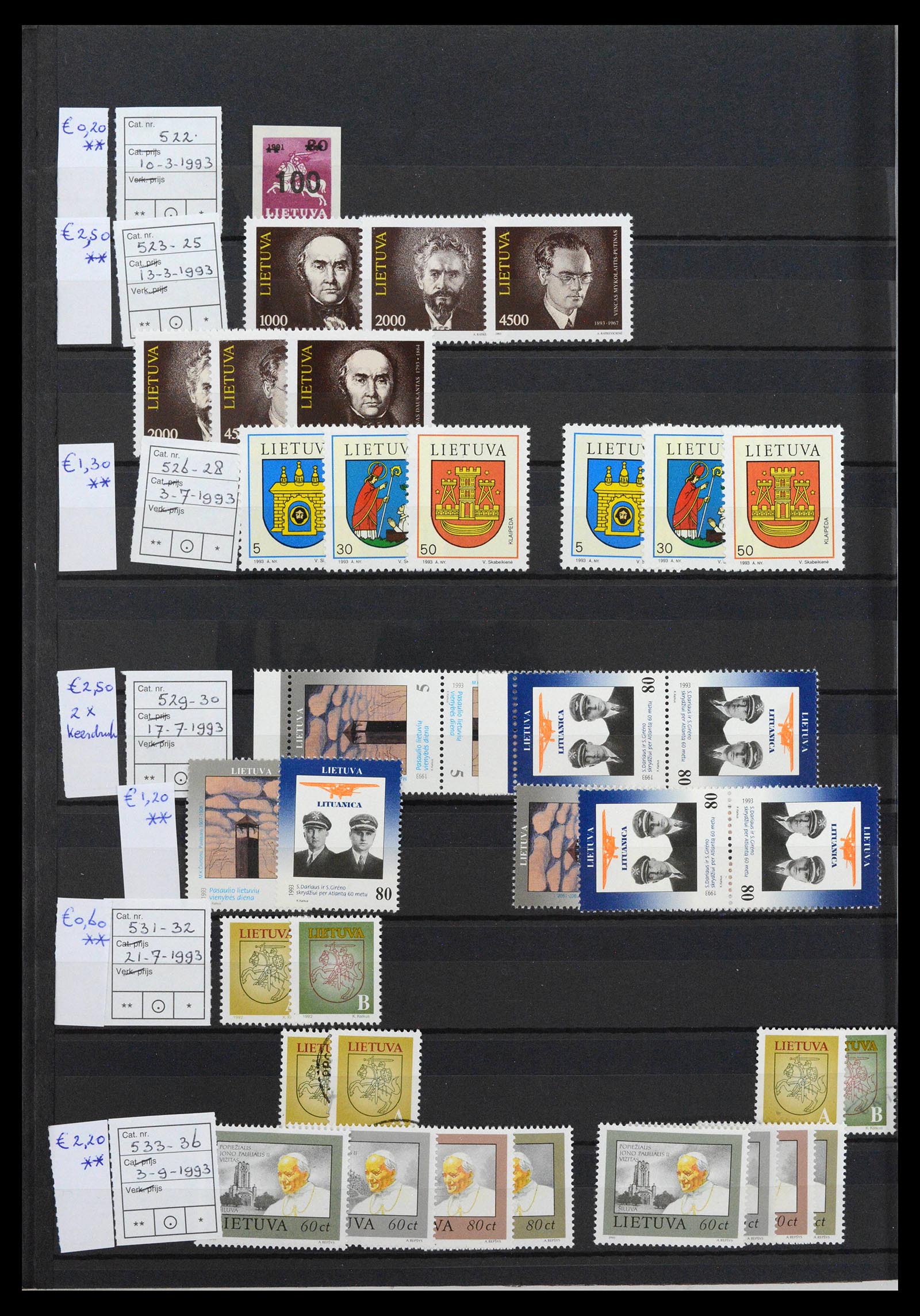 38728 0006 - Postzegelverzameling 38728 Litouwen 1991-2022!