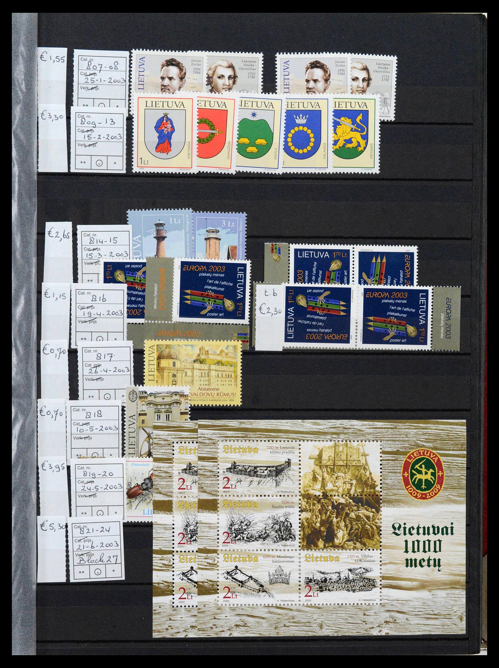 38728 0033 - Postzegelverzameling 38728 Litouwen 1991-2022!