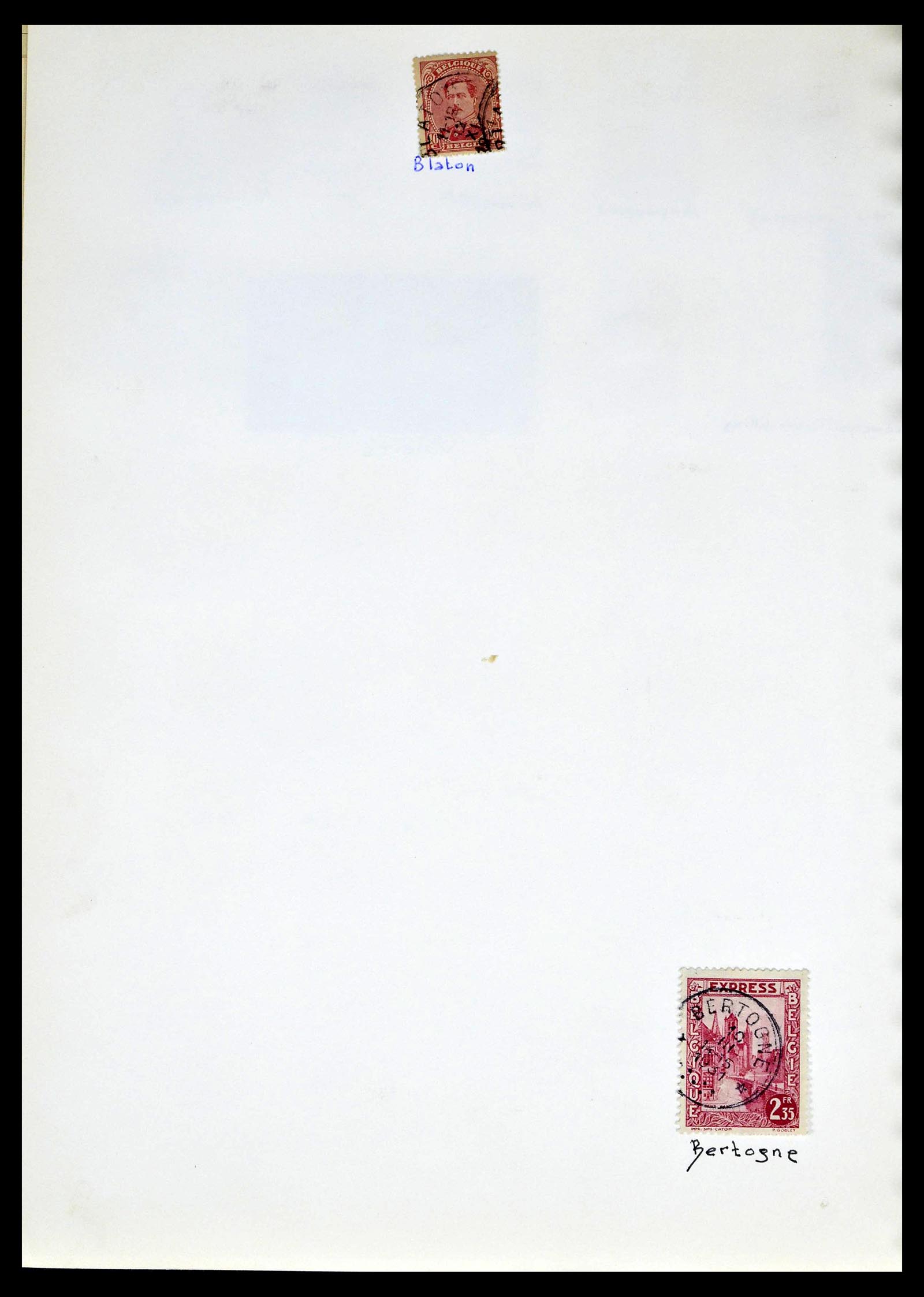 38729 0004 - Postzegelverzameling 38729 België stempels 1849-1950.