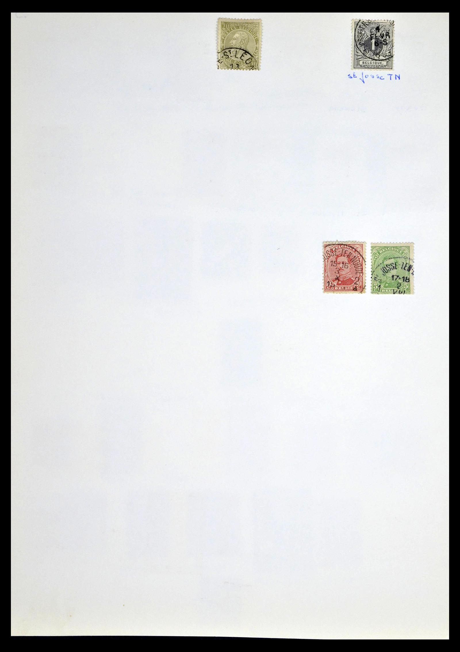 38729 0038 - Stamp collection 38729 Belgium cancels 1849-1950.