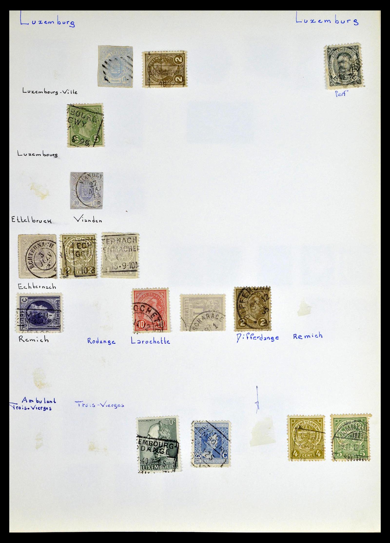 38729 0049 - Stamp collection 38729 Belgium cancels 1849-1950.