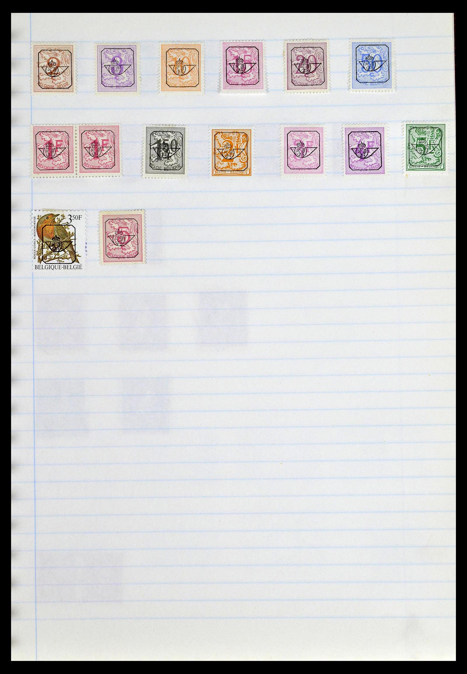 38729 0092 - Postzegelverzameling 38729 België stempels 1849-1950.