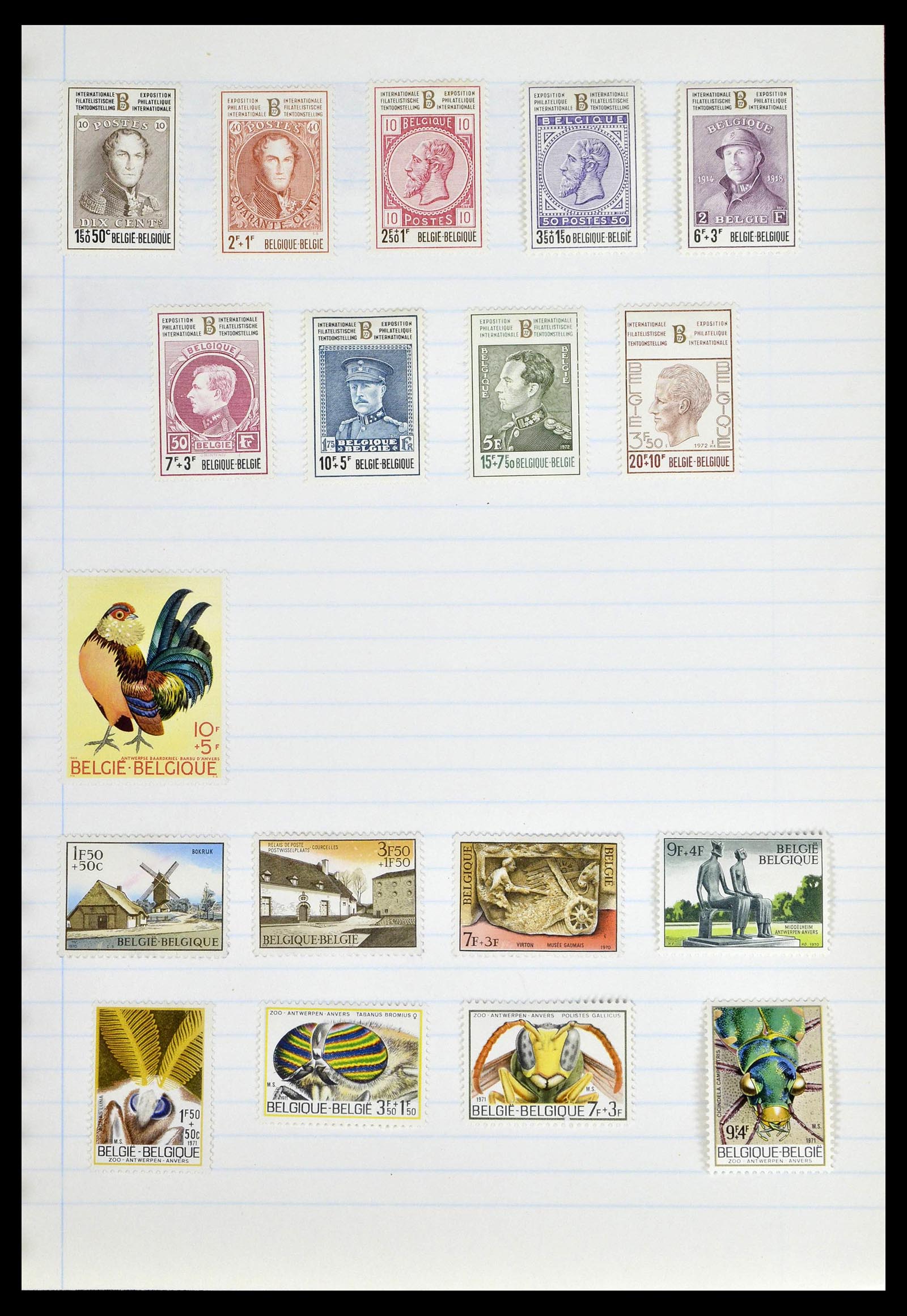 38729 0094 - Postzegelverzameling 38729 België stempels 1849-1950.
