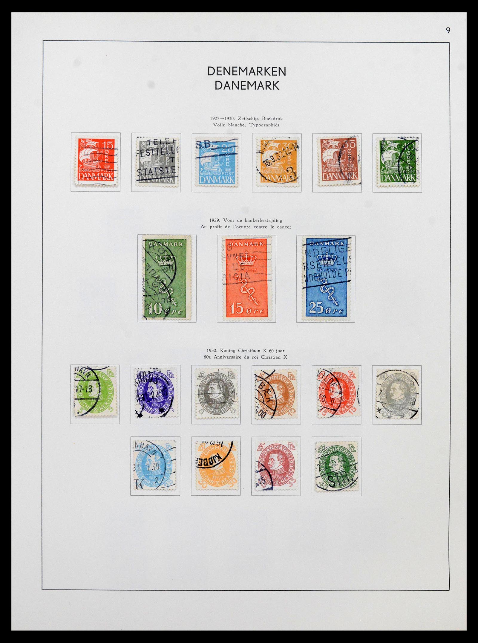 38731 0009 - Postzegelverzameling 38731 Scandinavië 1854-1992.