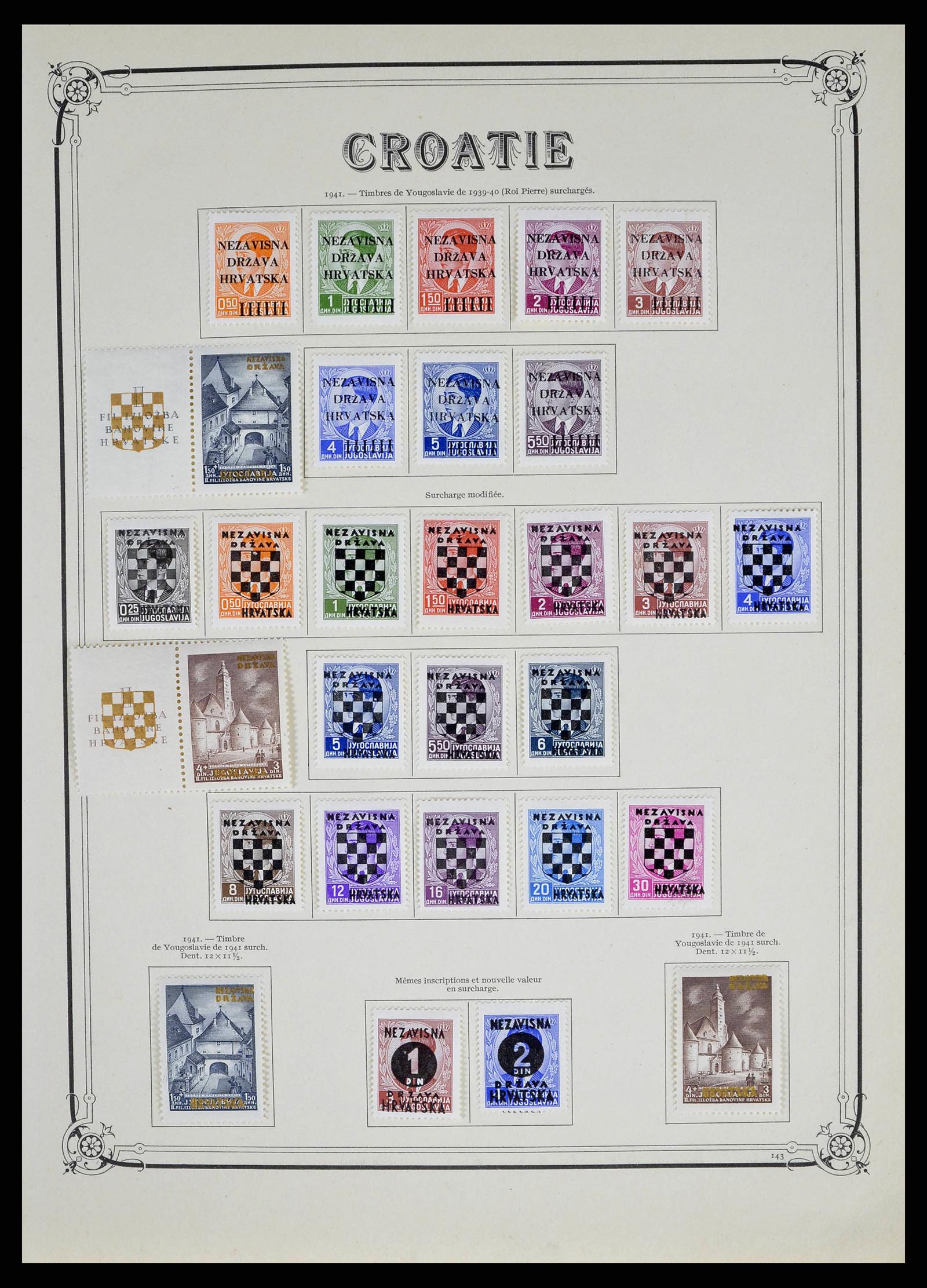 38734 0001 - Stamp collection 38734 Croatia 1941-1944.