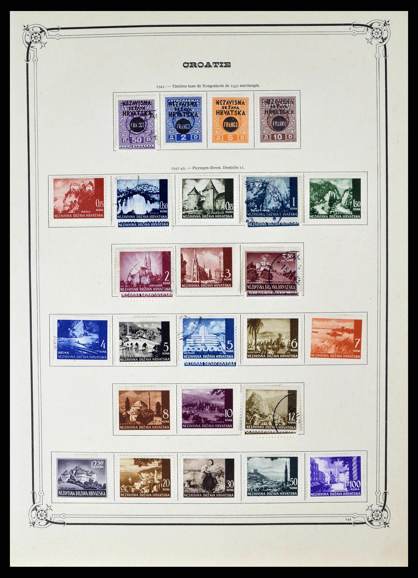 38734 0002 - Postzegelverzameling 38734 Kroatië 1941-1944.
