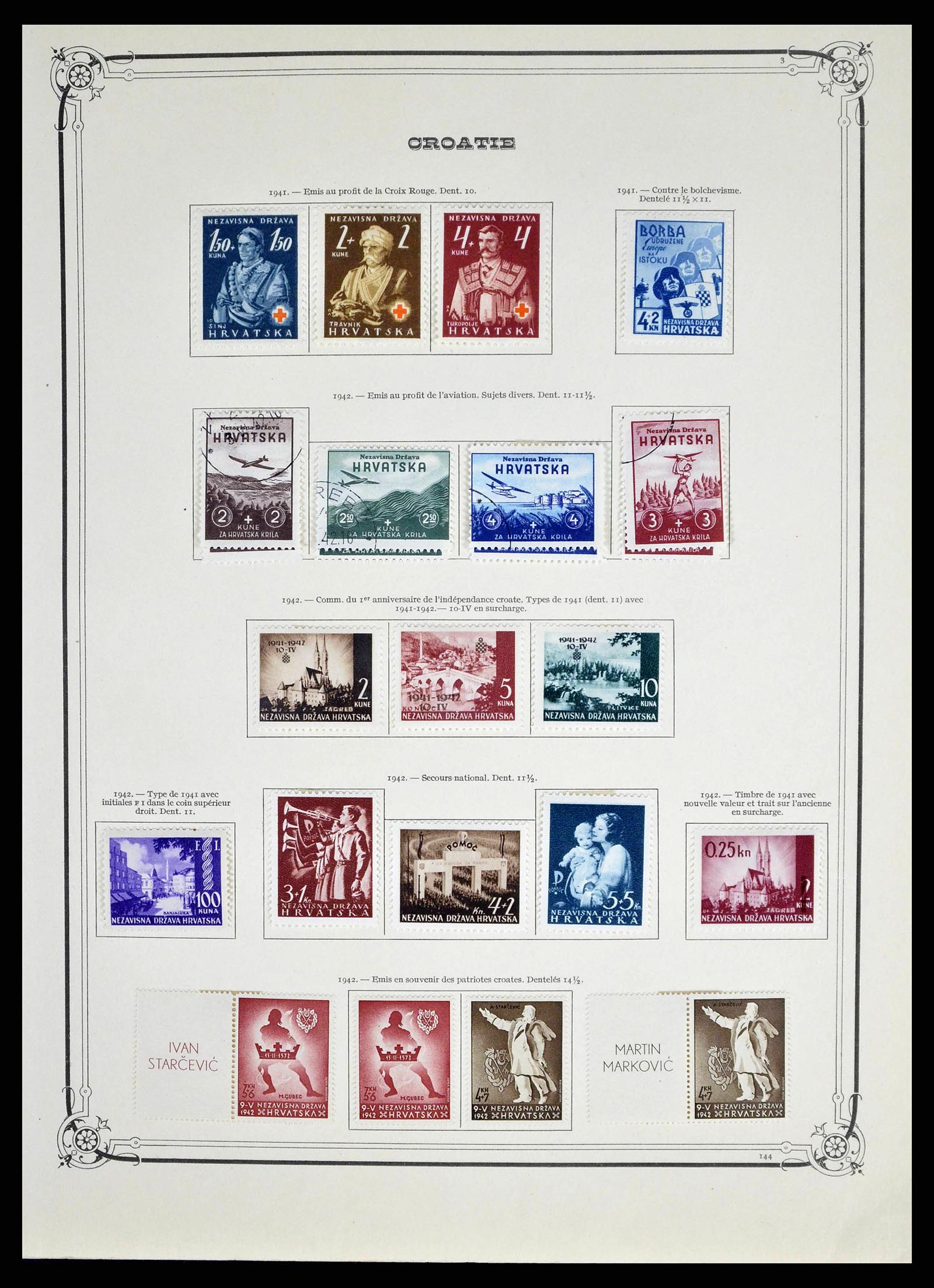 38734 0003 - Postzegelverzameling 38734 Kroatië 1941-1944.