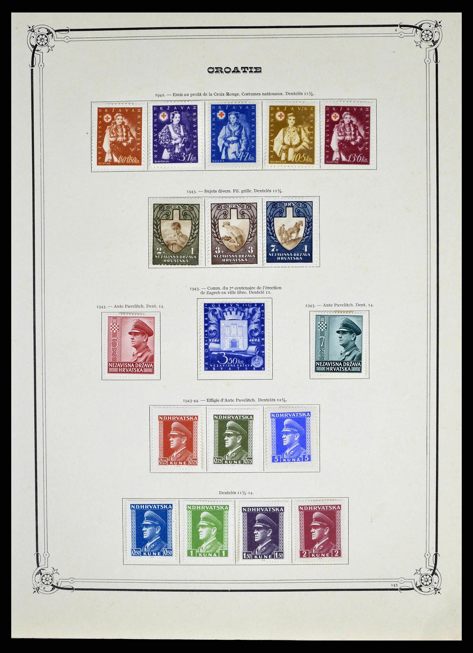 38734 0004 - Postzegelverzameling 38734 Kroatië 1941-1944.