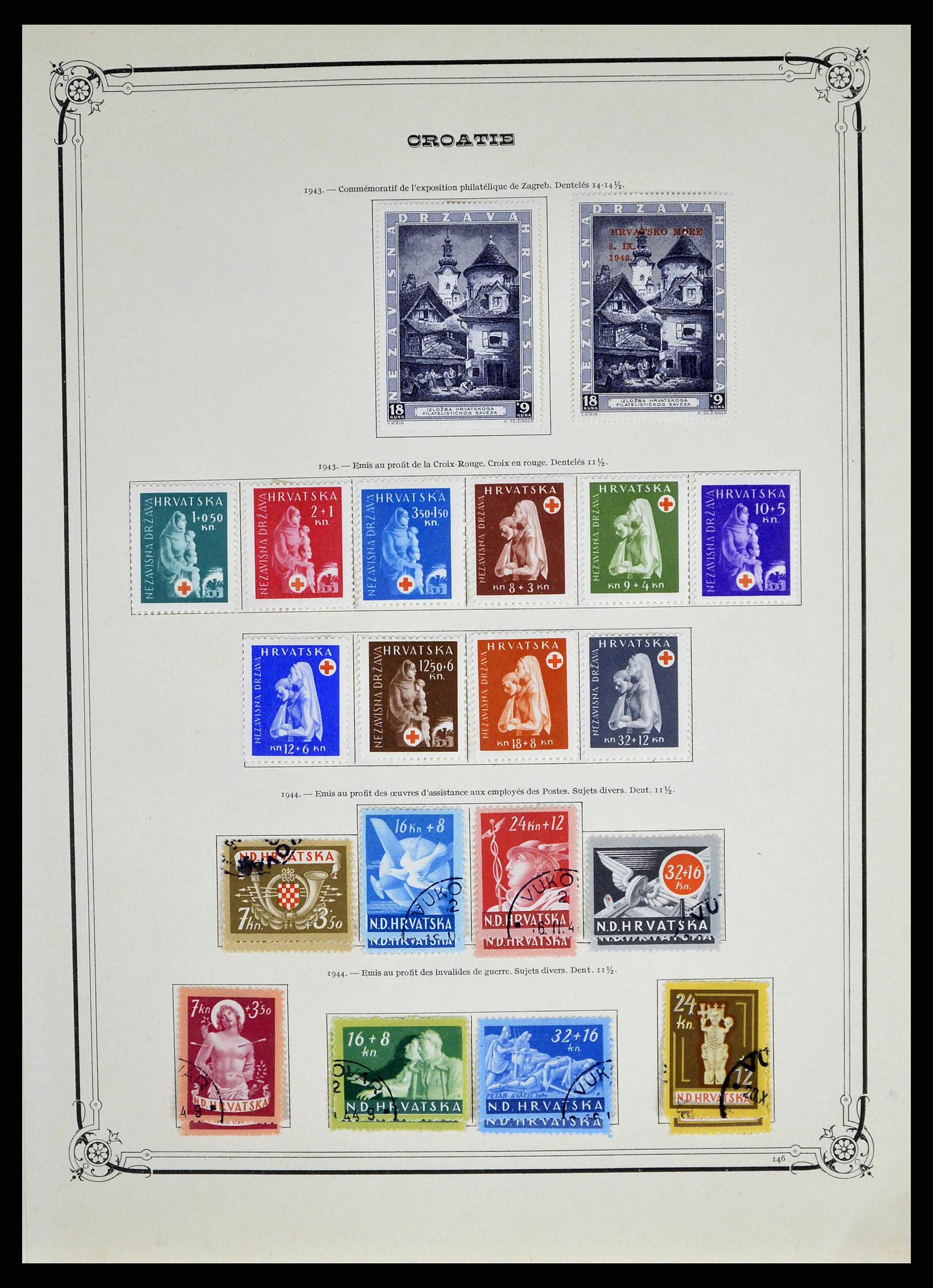 38734 0006 - Postzegelverzameling 38734 Kroatië 1941-1944.