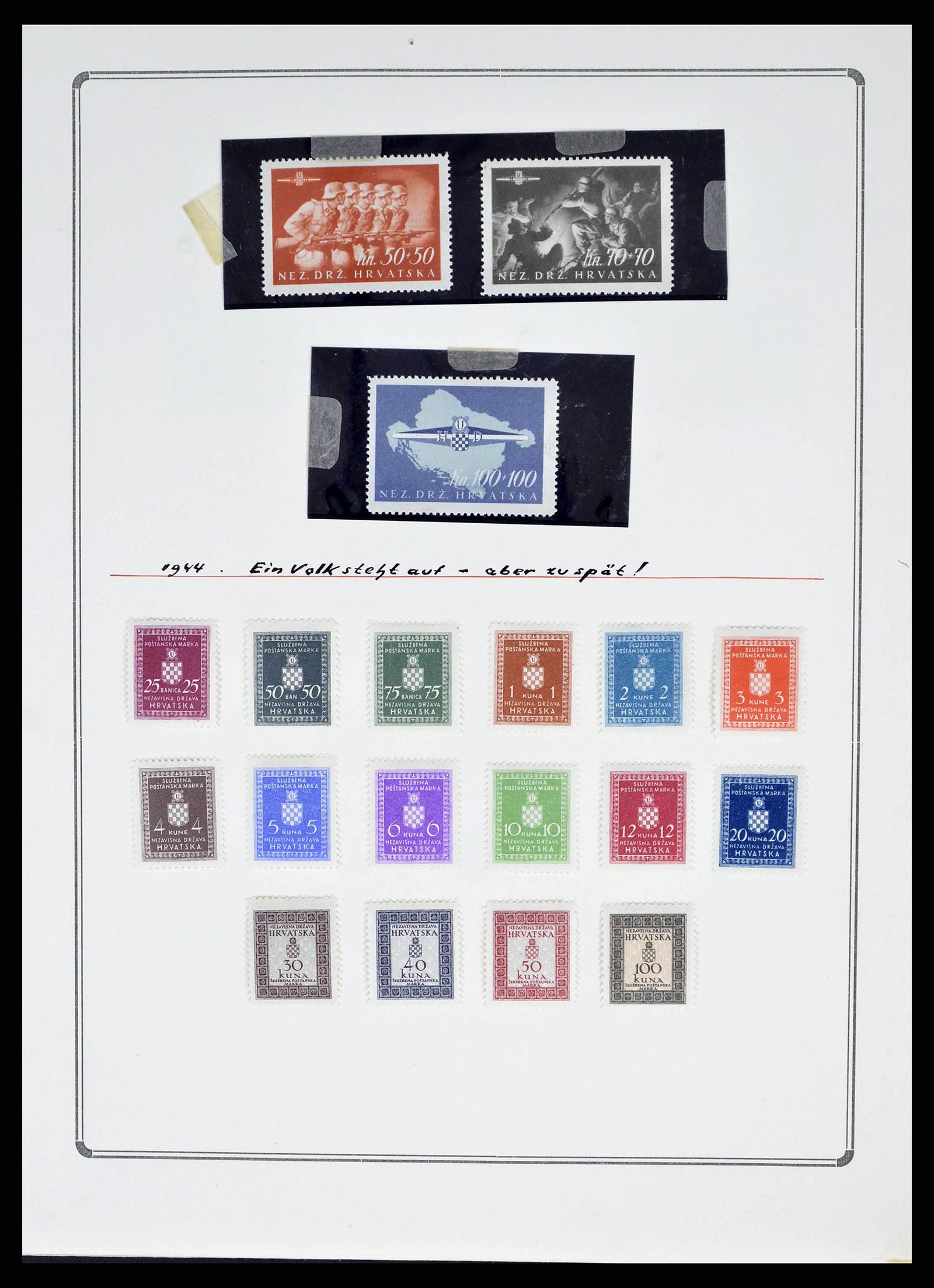 38734 0008 - Postzegelverzameling 38734 Kroatië 1941-1944.