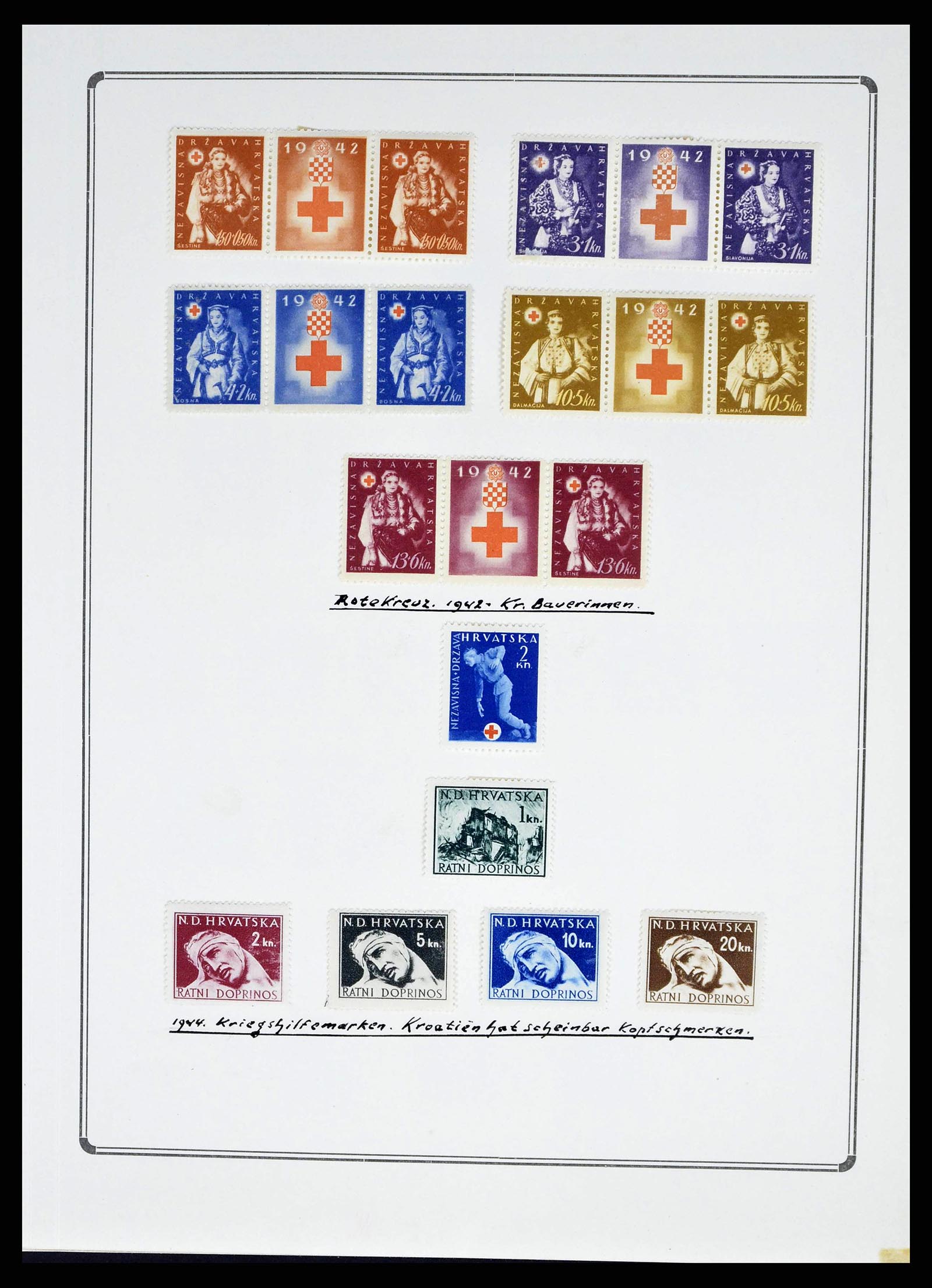 38734 0009 - Postzegelverzameling 38734 Kroatië 1941-1944.