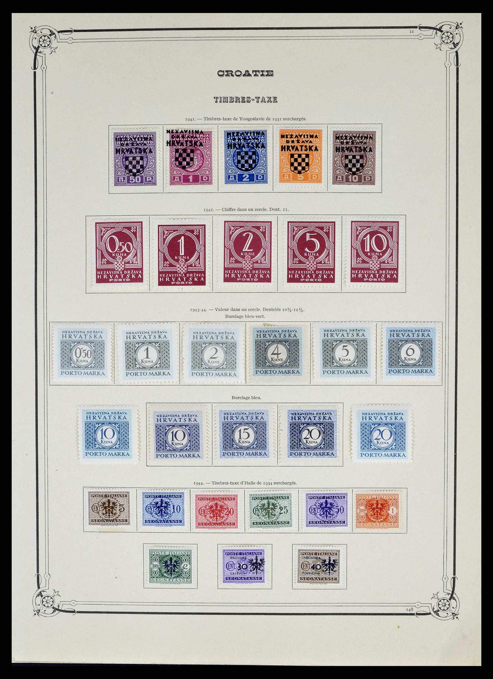 38734 0010 - Postzegelverzameling 38734 Kroatië 1941-1944.
