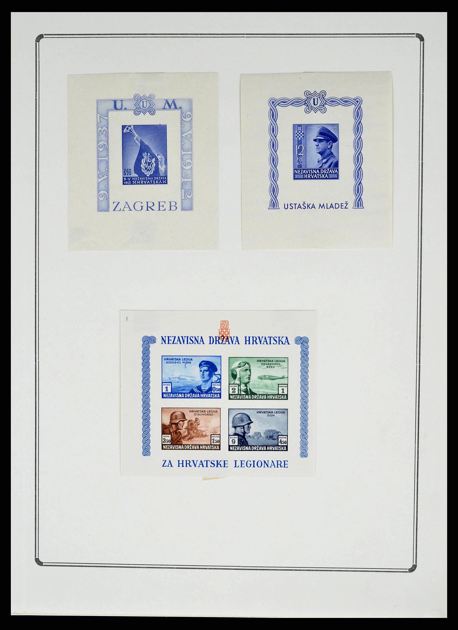 38734 0011 - Postzegelverzameling 38734 Kroatië 1941-1944.