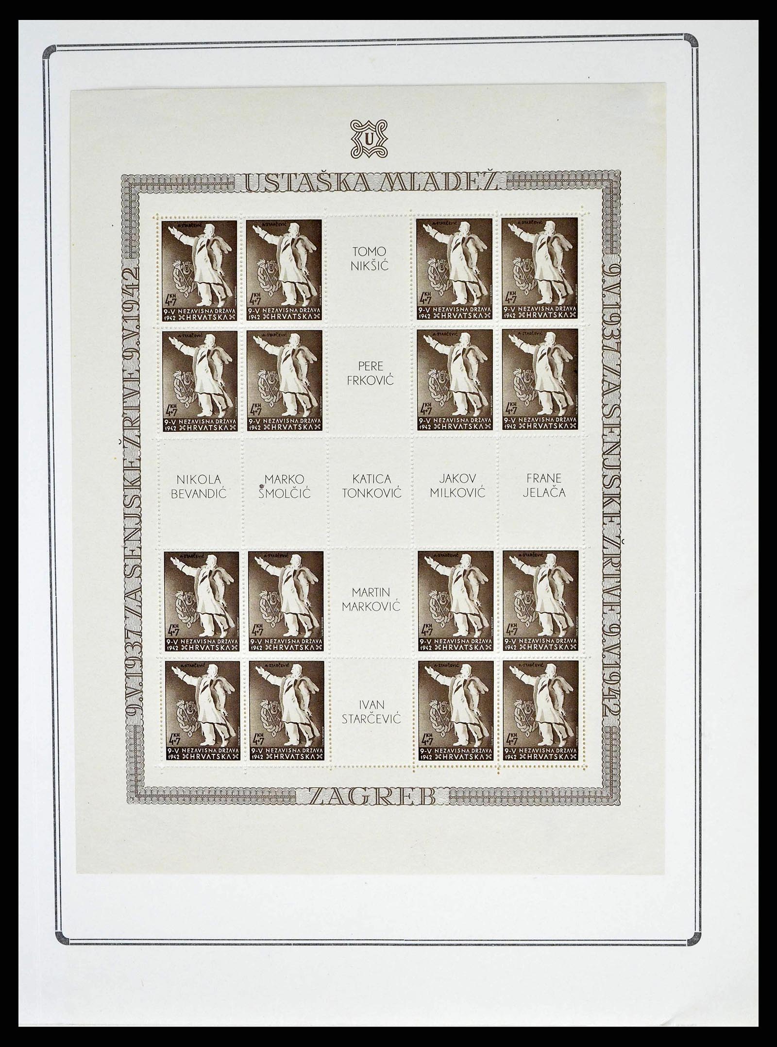 38734 0021 - Postzegelverzameling 38734 Kroatië 1941-1944.