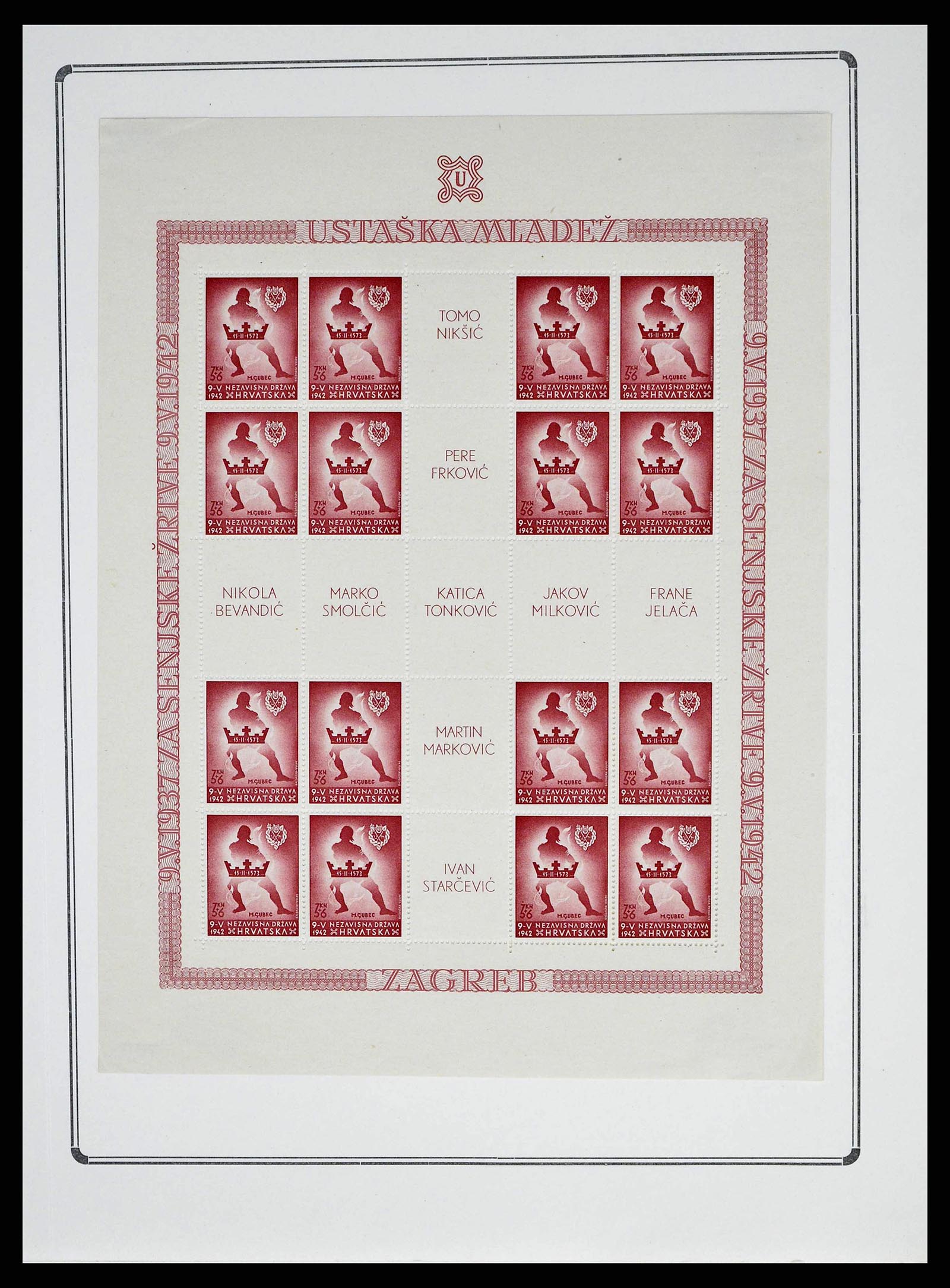 38734 0022 - Postzegelverzameling 38734 Kroatië 1941-1944.