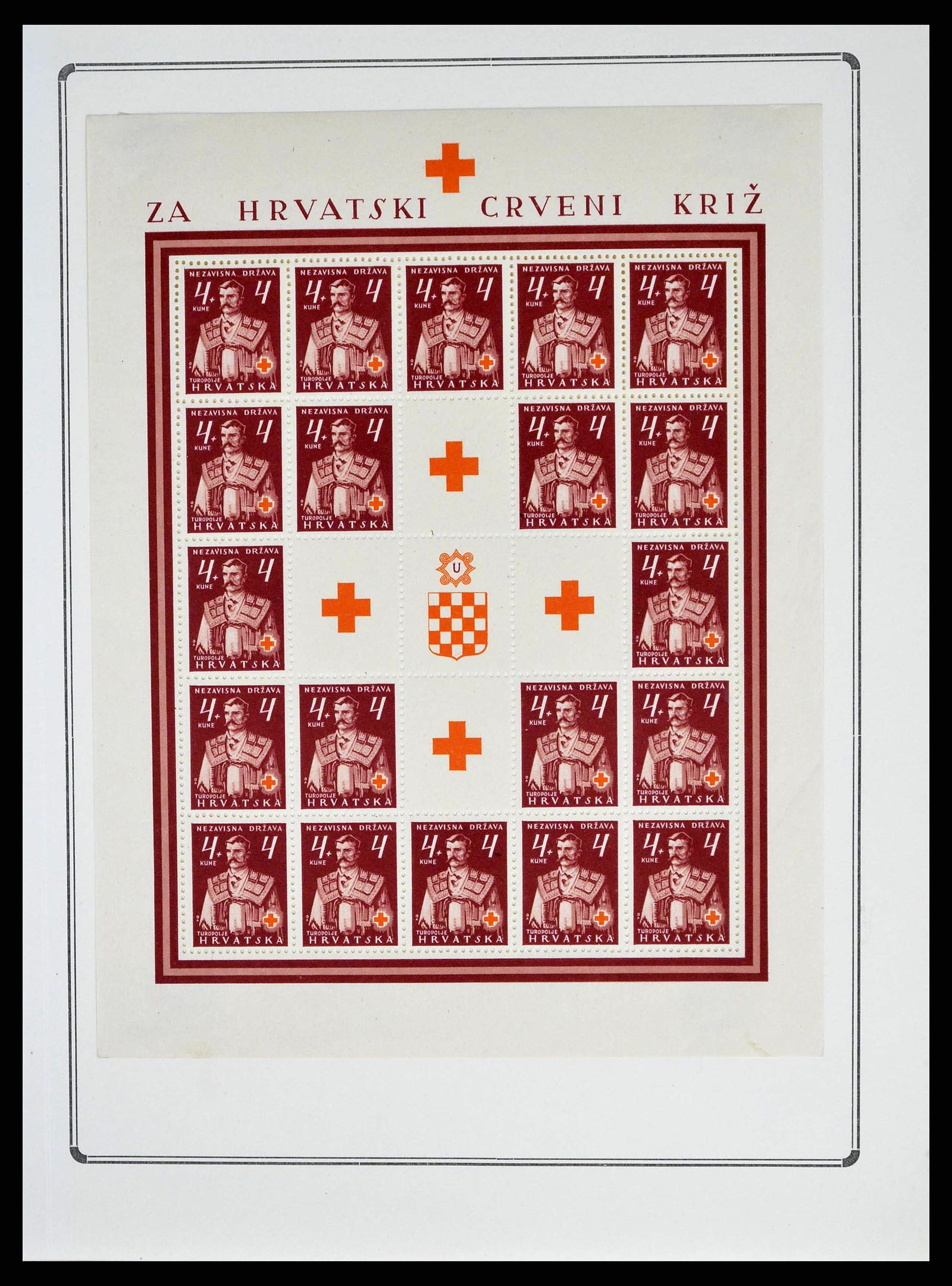 38734 0025 - Postzegelverzameling 38734 Kroatië 1941-1944.
