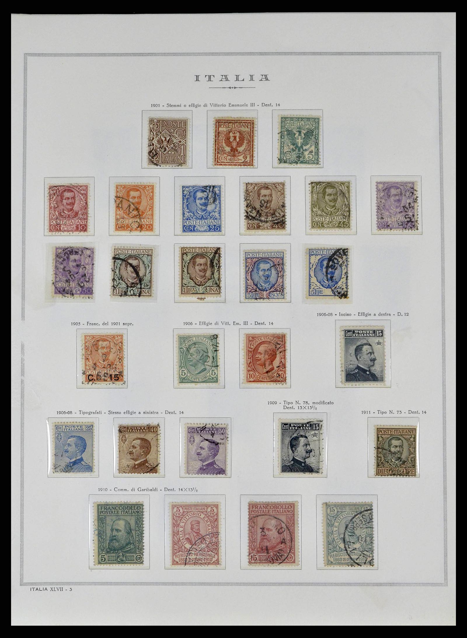 38735 0010 - Postzegelverzameling 38735 Italië 1861-1945.