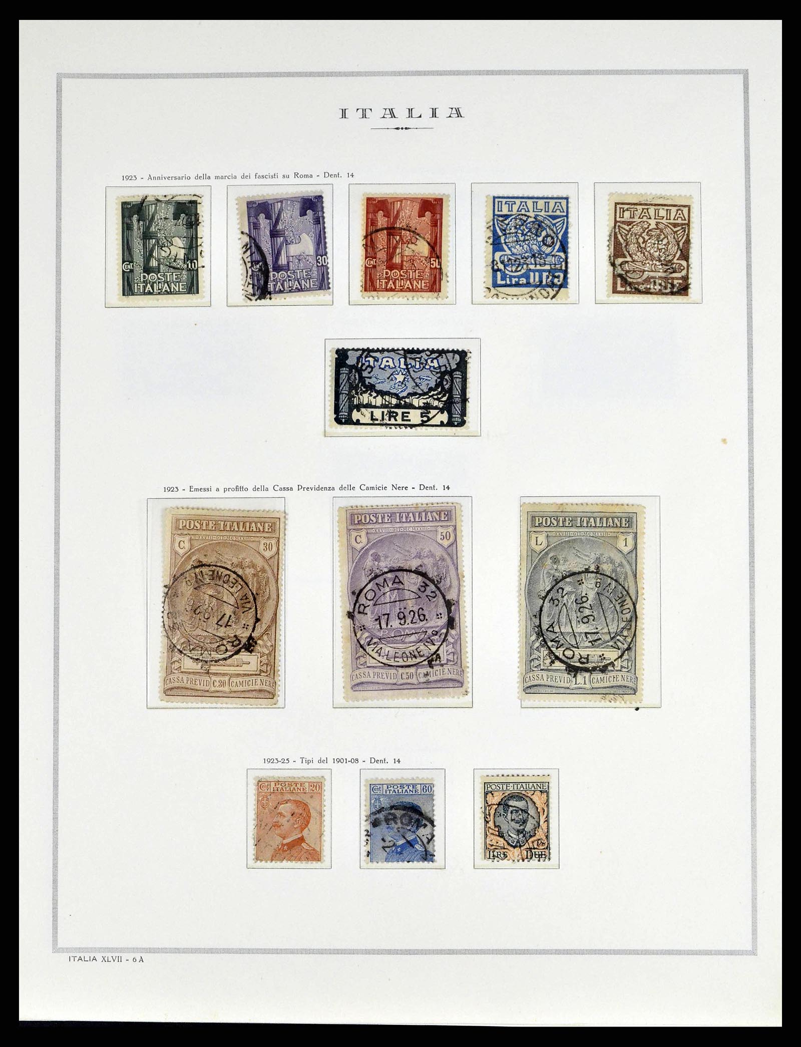 38735 0014 - Postzegelverzameling 38735 Italië 1861-1945.