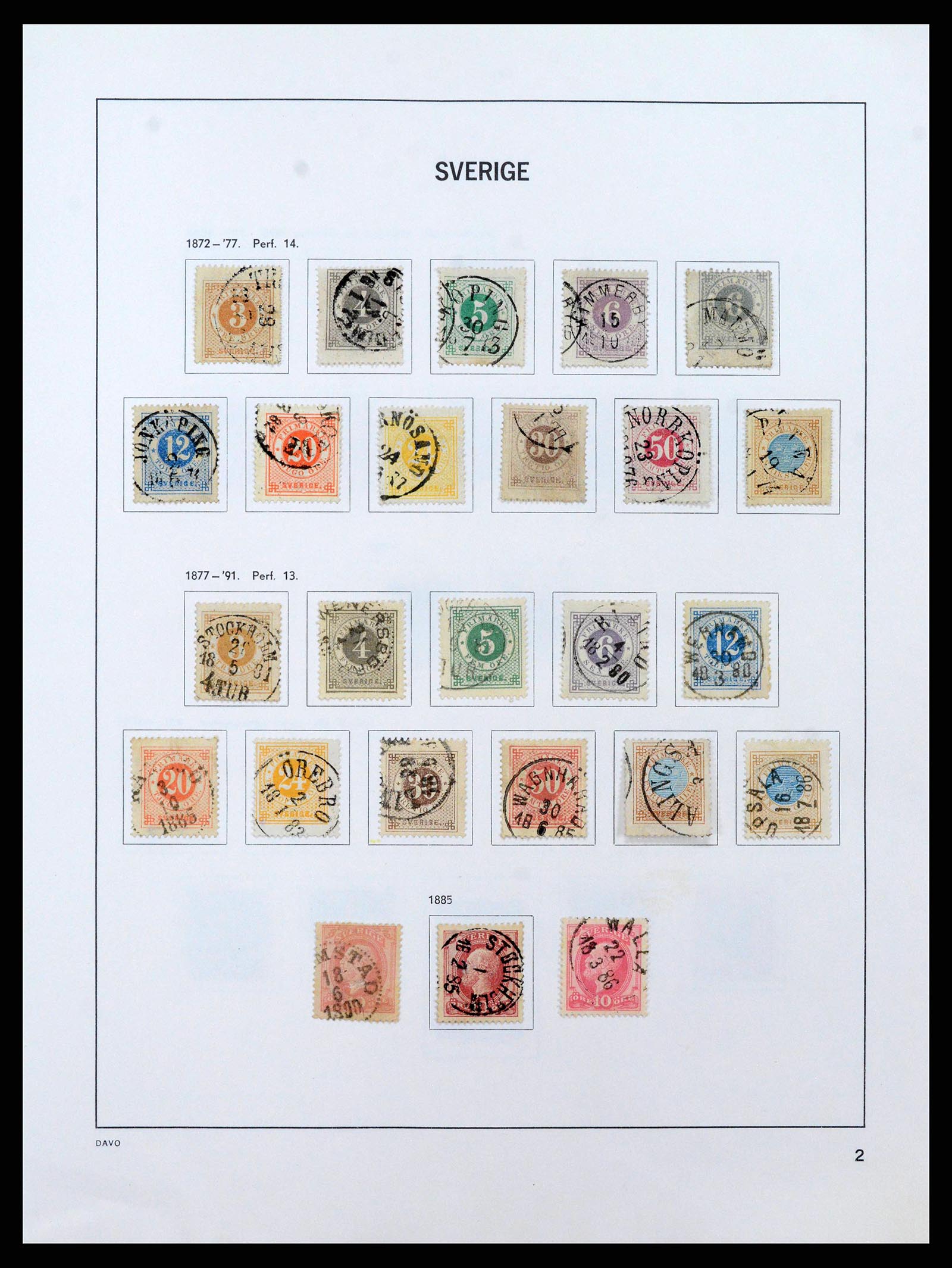 38736 0008 - Postzegelverzameling 38736 Zweden 1855-1980.