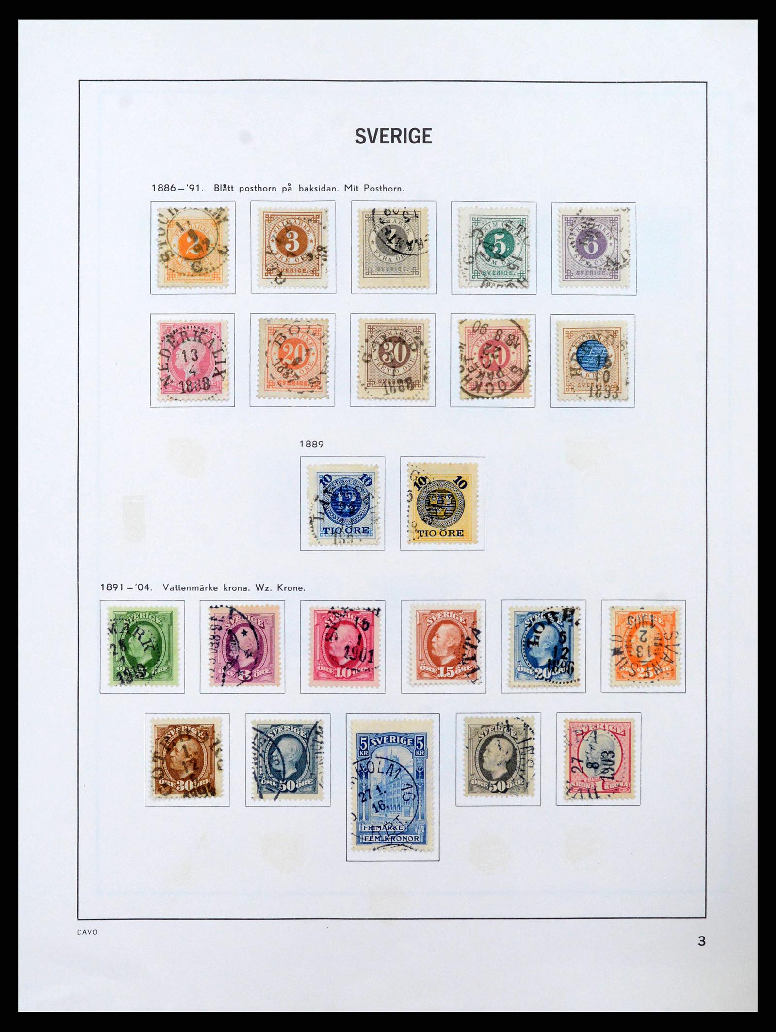 38736 0009 - Postzegelverzameling 38736 Zweden 1855-1980.