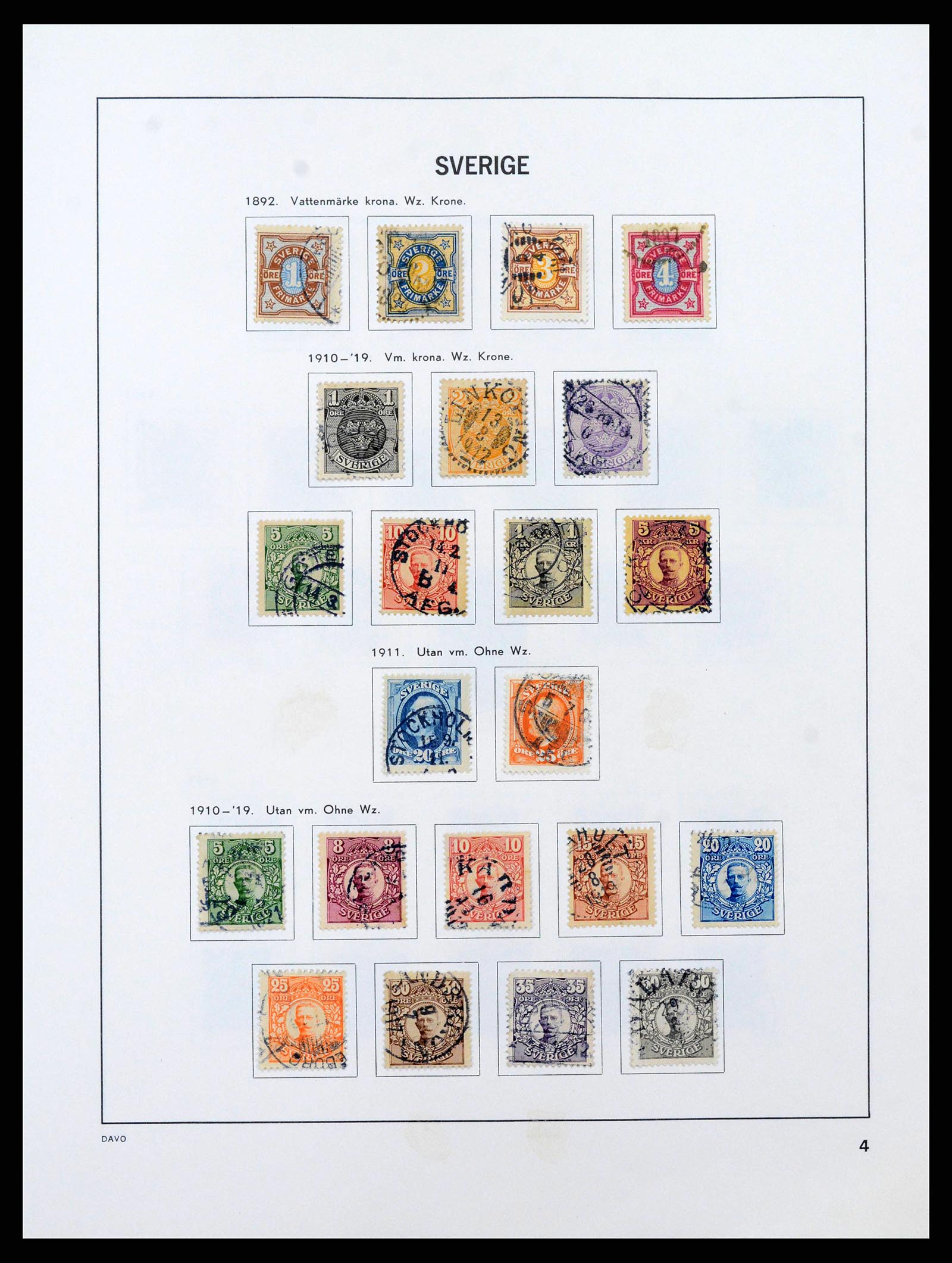 38736 0011 - Postzegelverzameling 38736 Zweden 1855-1980.