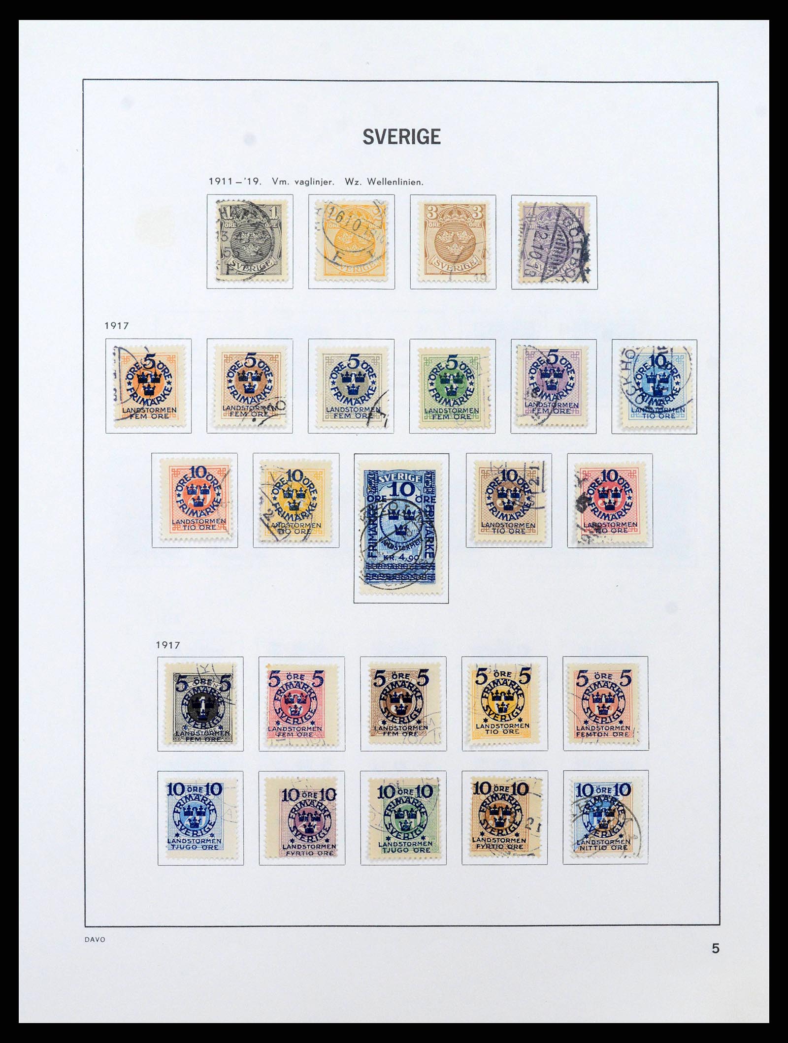 38736 0012 - Postzegelverzameling 38736 Zweden 1855-1980.