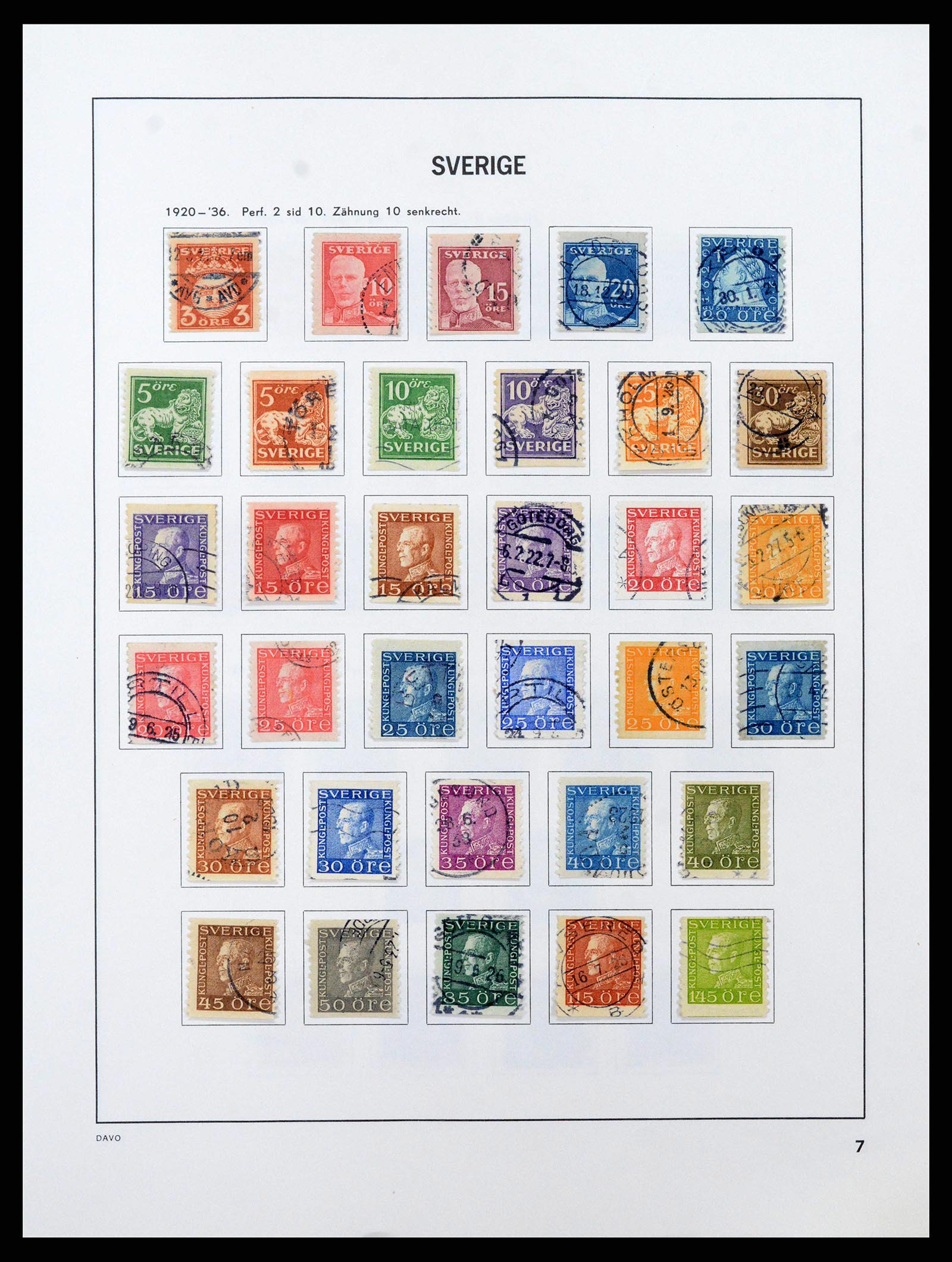 38736 0014 - Postzegelverzameling 38736 Zweden 1855-1980.