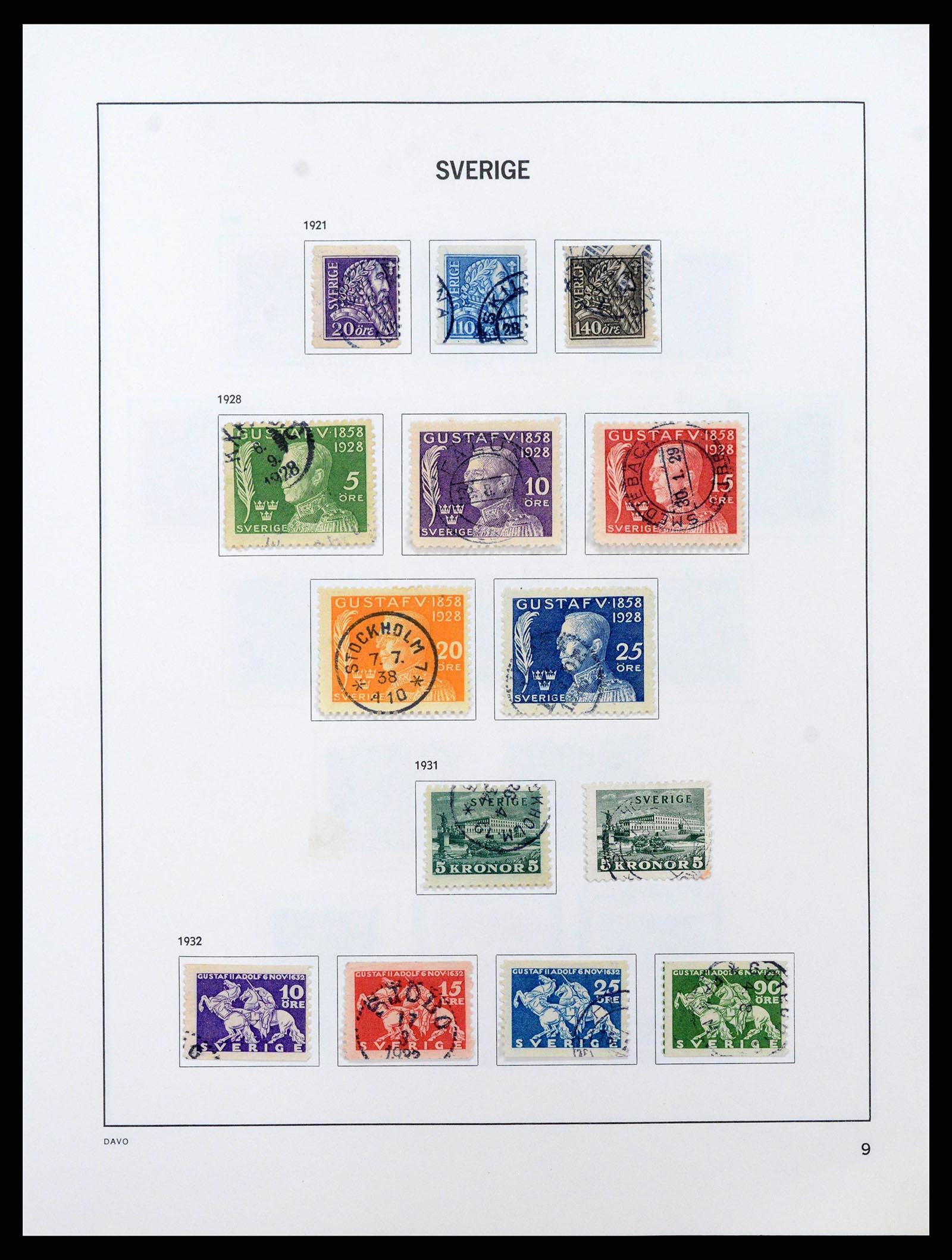 38736 0017 - Postzegelverzameling 38736 Zweden 1855-1980.