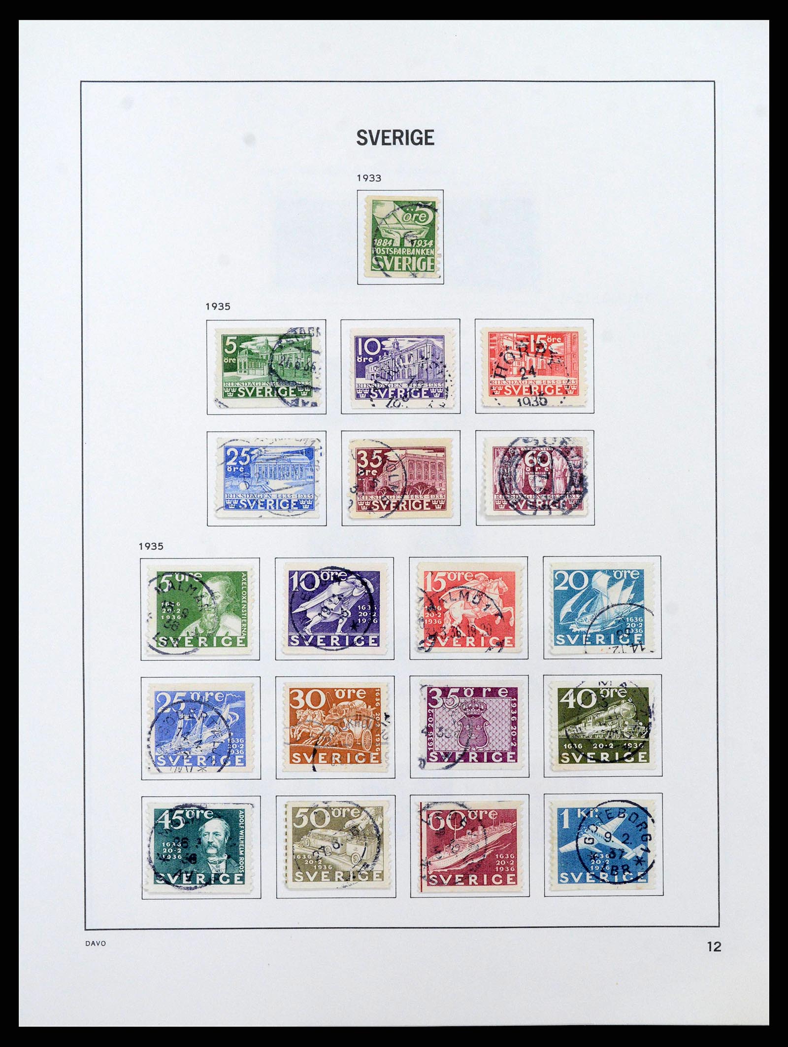 38736 0020 - Stamp collection 38736 Sweden 1855-1980.
