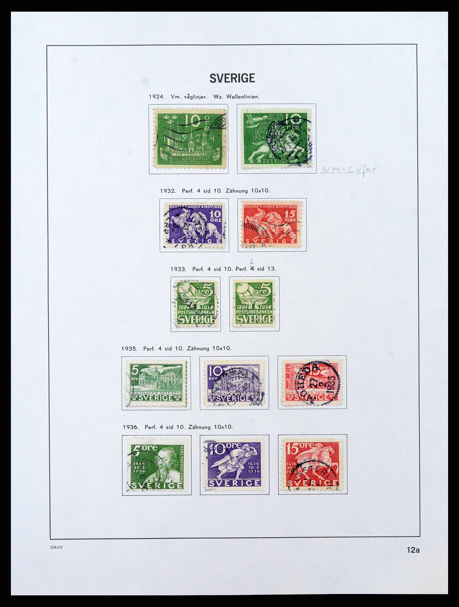 38736 0021 - Stamp collection 38736 Sweden 1855-1980.