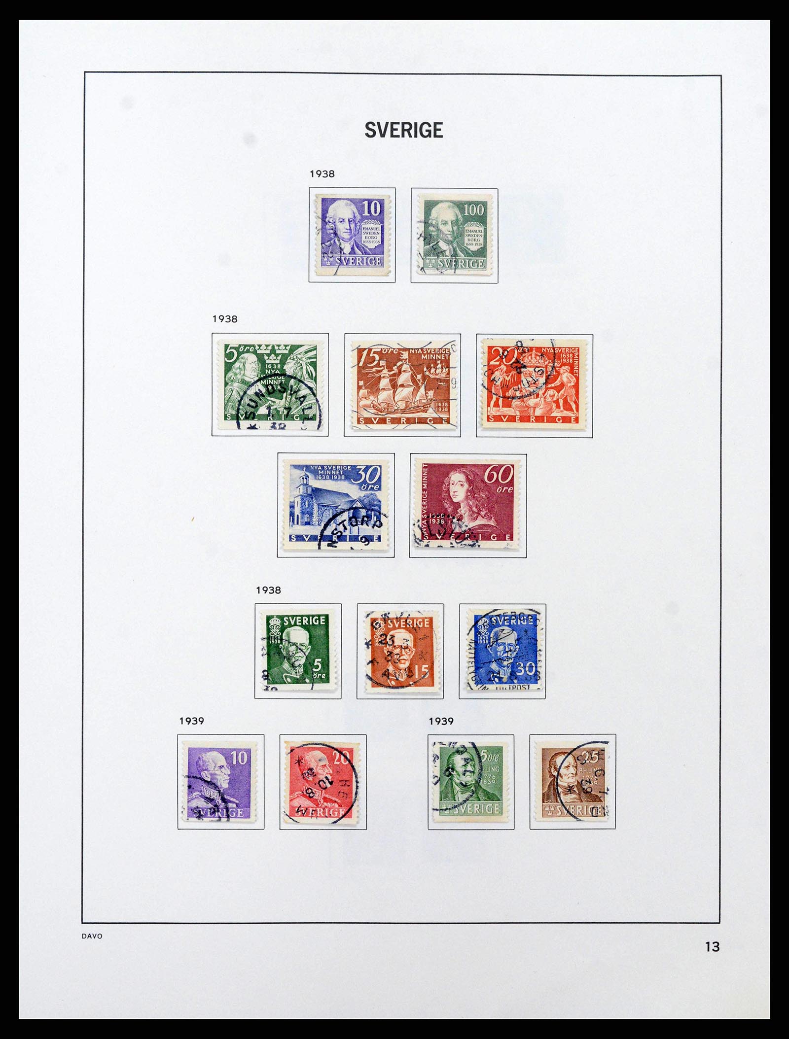 38736 0022 - Postzegelverzameling 38736 Zweden 1855-1980.